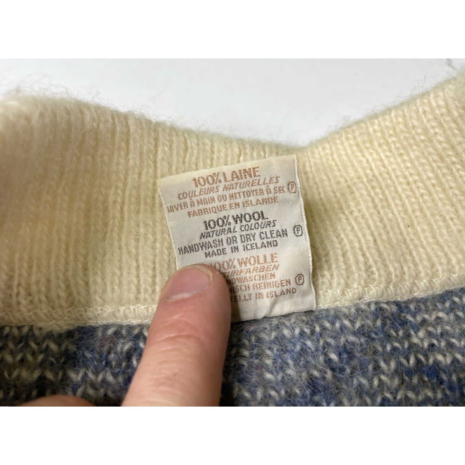 Vintage Hilda Ltd Sweater Shirt Womens Wool 100% Blue White Snowflake Iceland Winter Long Sleeve Turtleneck Pullover Casual Regular M Adult Womens Size M / US 6-8 / IT 42-44 - 4 Thumbnail