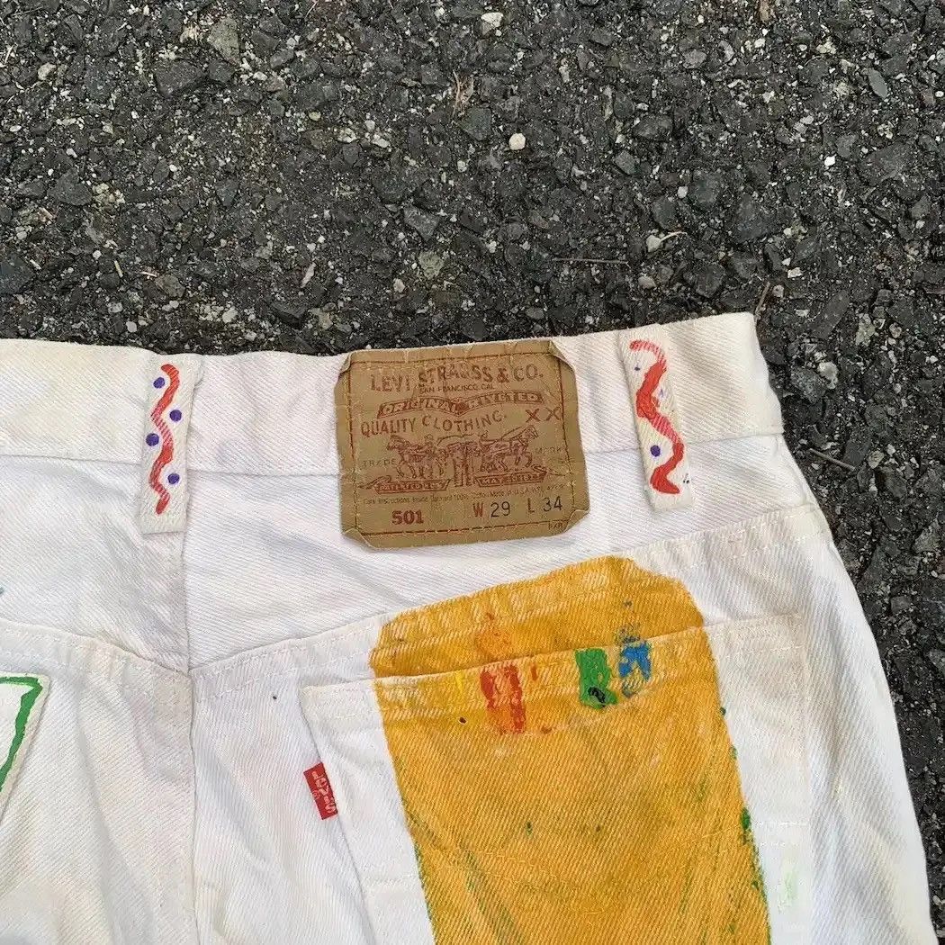 Levi's 80’s Vintage Levi’s 501 Jeans 28x32 Levis Custom Made Pants Size US 28 / EU 44 - 15 Thumbnail