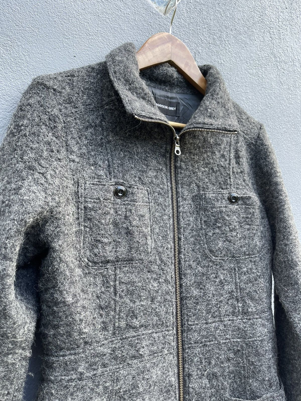 Designer Mayson Grey Wool-Blend Mid-Length Coat - Size 2 Size S / US 4 / IT 40 - 3 Thumbnail