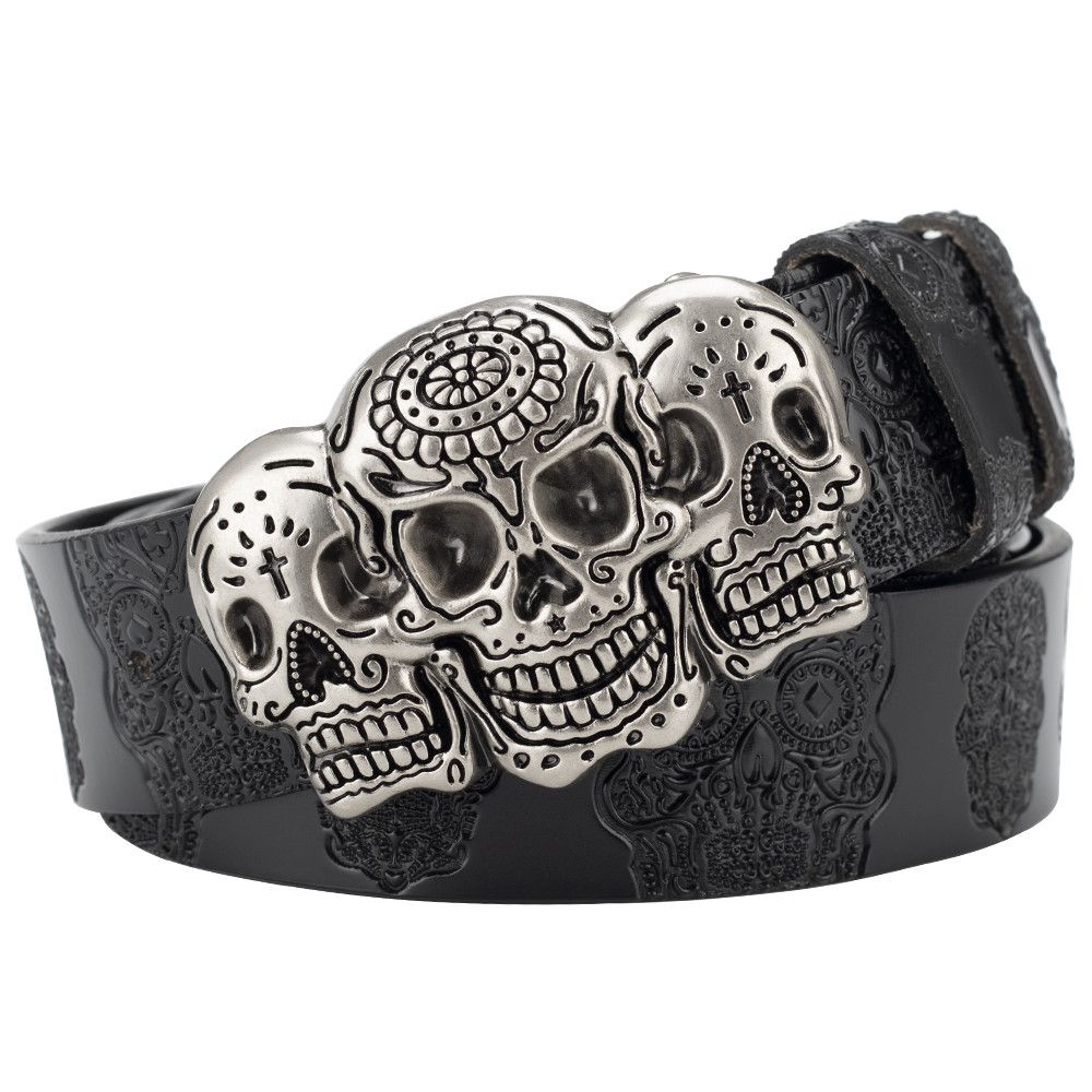 Designer Skull Future Vintage Belt Riveted Belts Menswear Accessories Size ONE SIZE - 1 Thumbnail