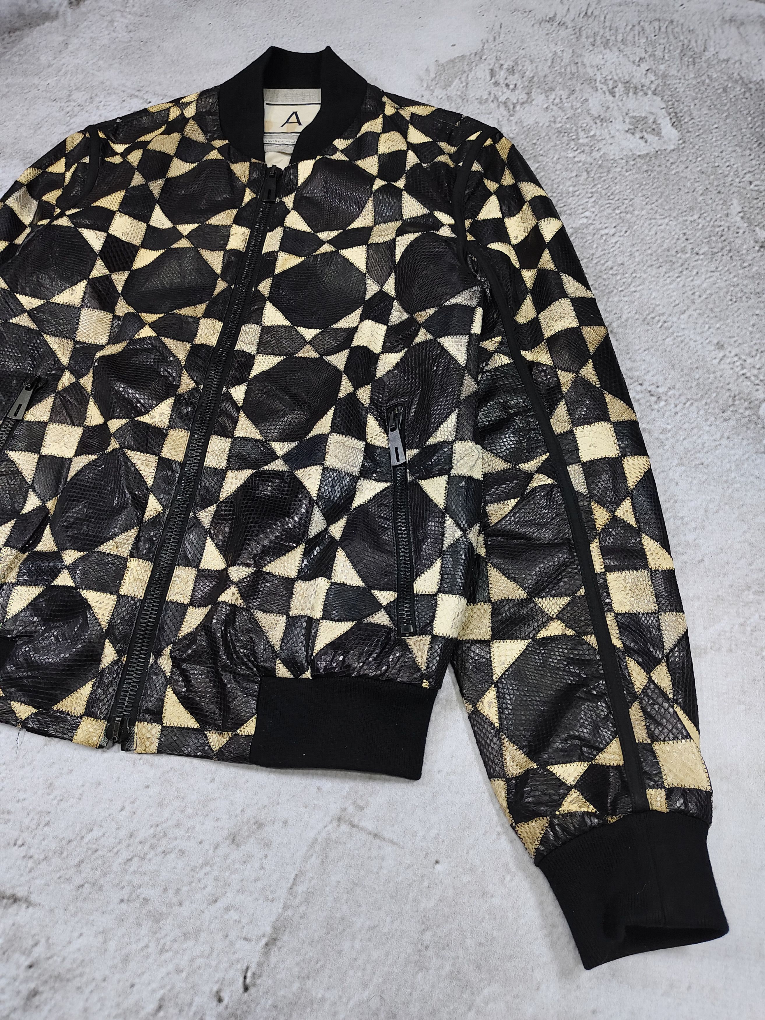 Andrea Pompilio Andrea Pompilio Snakeskin Geometric Pacthwork Archive Bomber Size US M / EU 48-50 / 2 - 3 Thumbnail