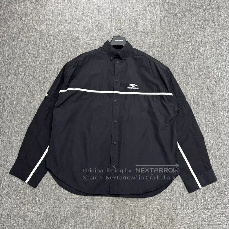Balenciaga Balenciaga 3B embroidered nylon shirt Size US L / EU 52-54 / 3 - 1 Thumbnail