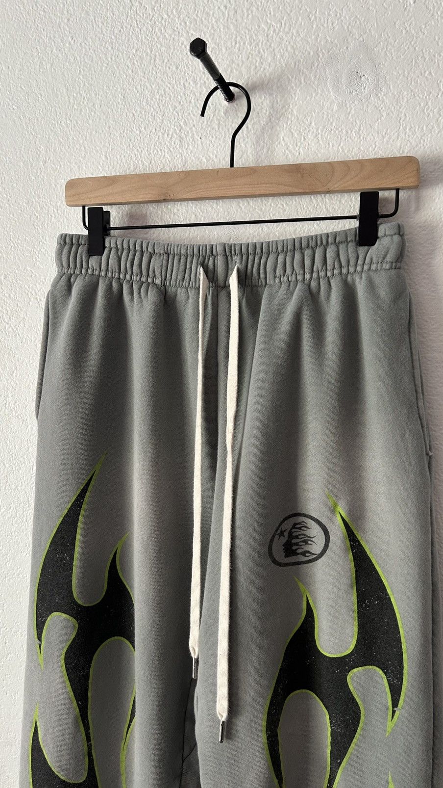 HELLSTAR Hellstar Grey Green Future Flame Sweats Size US 32 / EU 48 - 3 Thumbnail