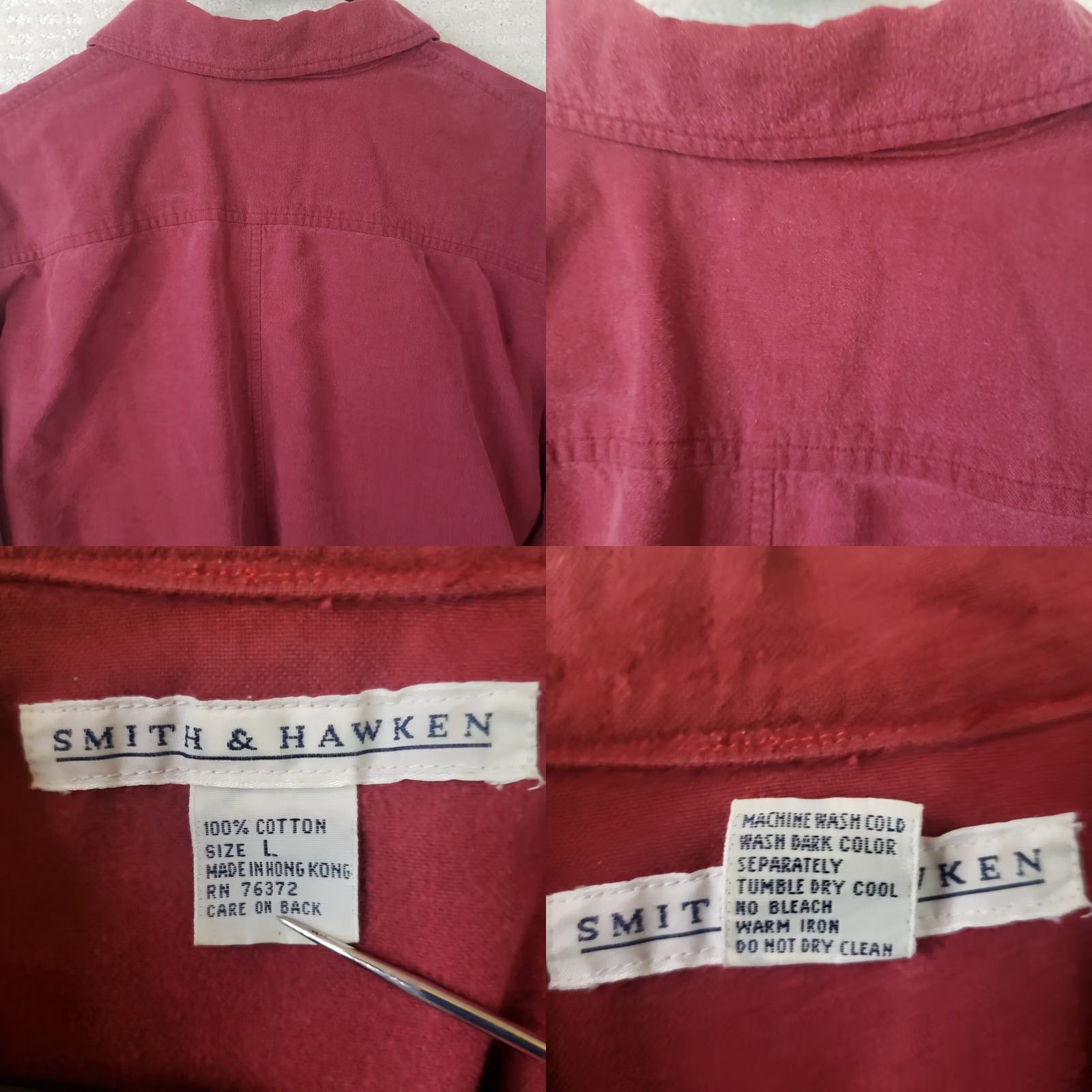 Vintage Smith & Hawken Chamois Flannel Shirt Mens L Red Button Up Outdoor Hunting Size US L / EU 52-54 / 3 - 8 Thumbnail