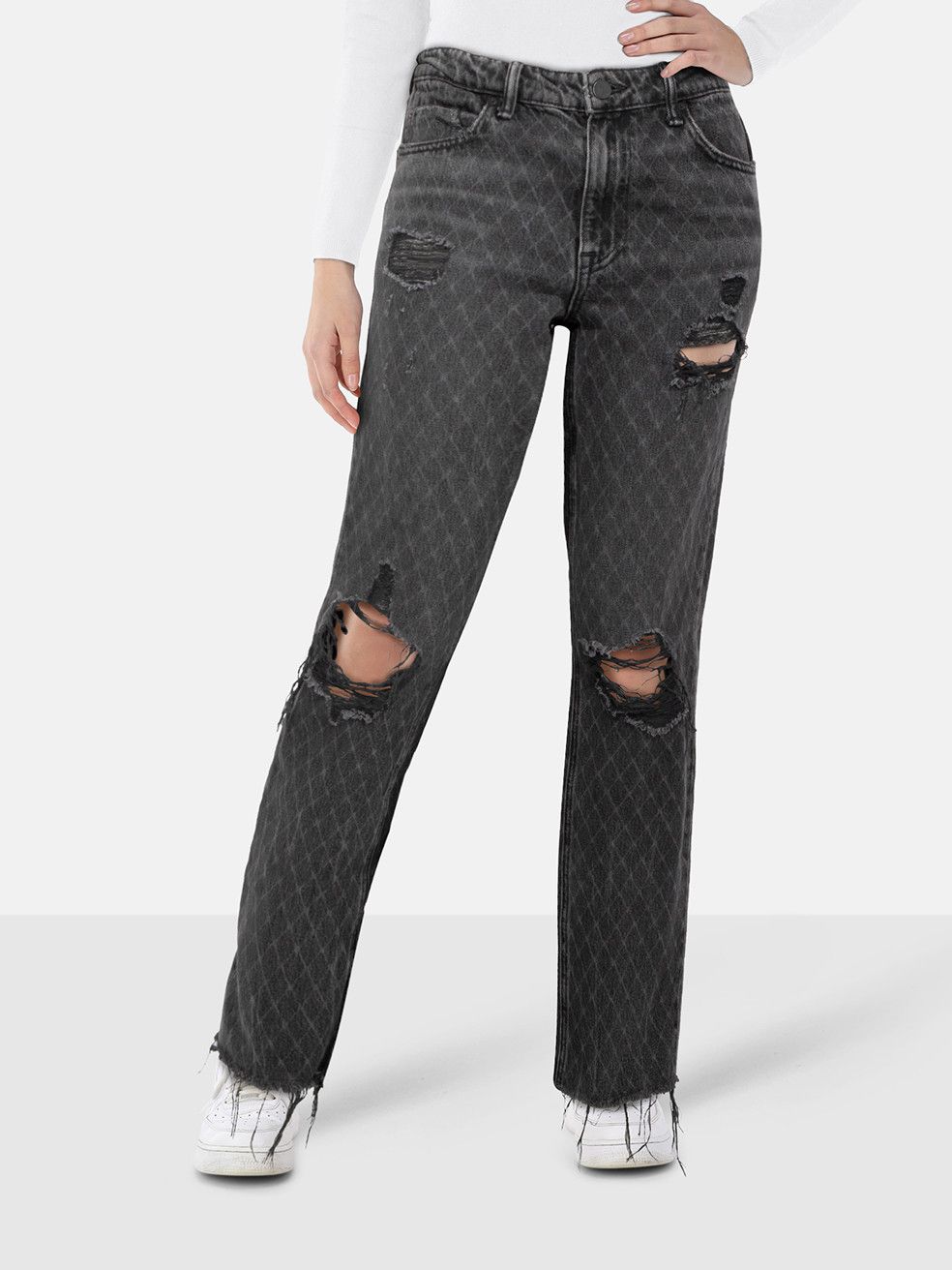 Alexander Wang Denim x Alexander Wang Black Distressed Jeans Size 28" / US 6 / IT 42 - 1 Thumbnail