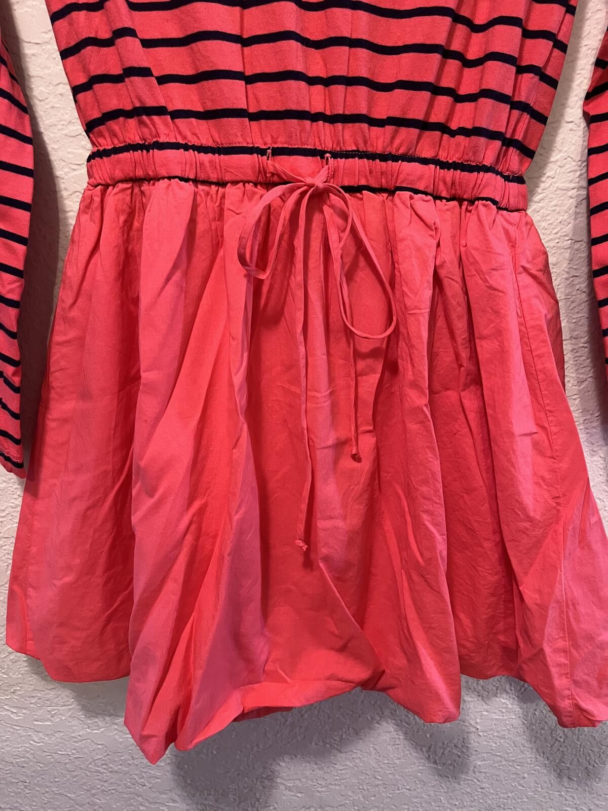 Other Anthropologie Sundry Neon Pink Stripe Bubble Hem Mini Dress Size S / US 4 / IT 40 - 3 Thumbnail