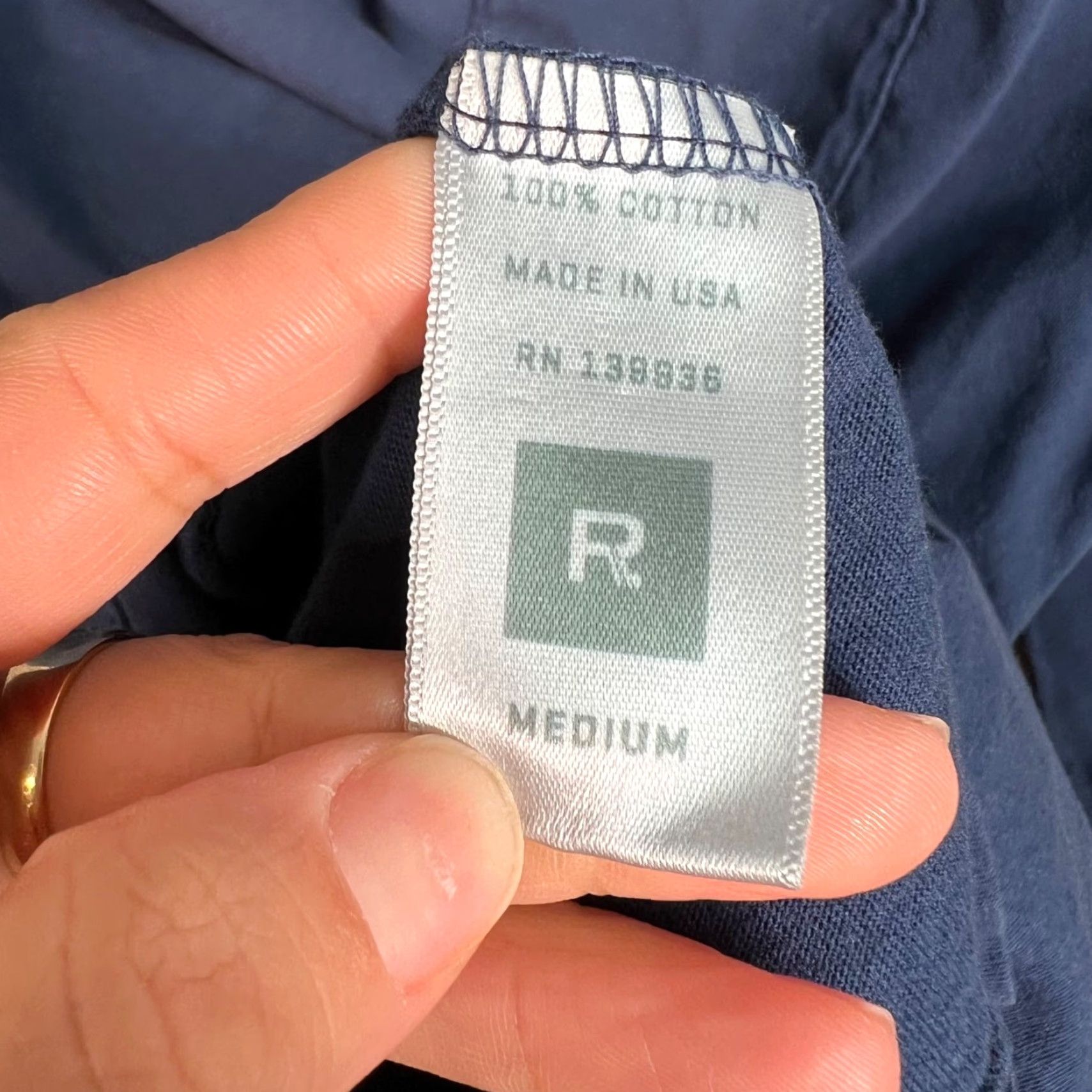 Richer Poorer Richer Poorer Mens T-Shirt Shirt Long Sleeve Blue Pocket T Shirt Adult Medium Blue Mens Size US M / EU 48-50 / 2 - 4 Thumbnail