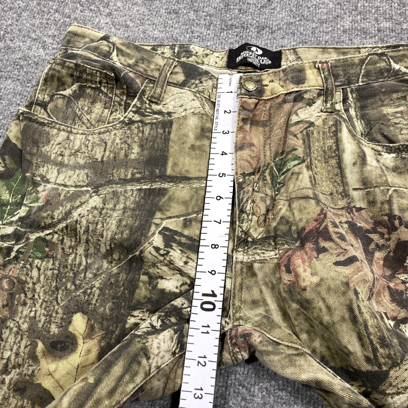 Vintage Mossy Oak Jeans Mens 34x30 Green Relaxed Fit Straight Break-Up Infinity Camouflage Denim Pockets Zip Fly Mens Size US 34 / EU 50 - 6 Thumbnail