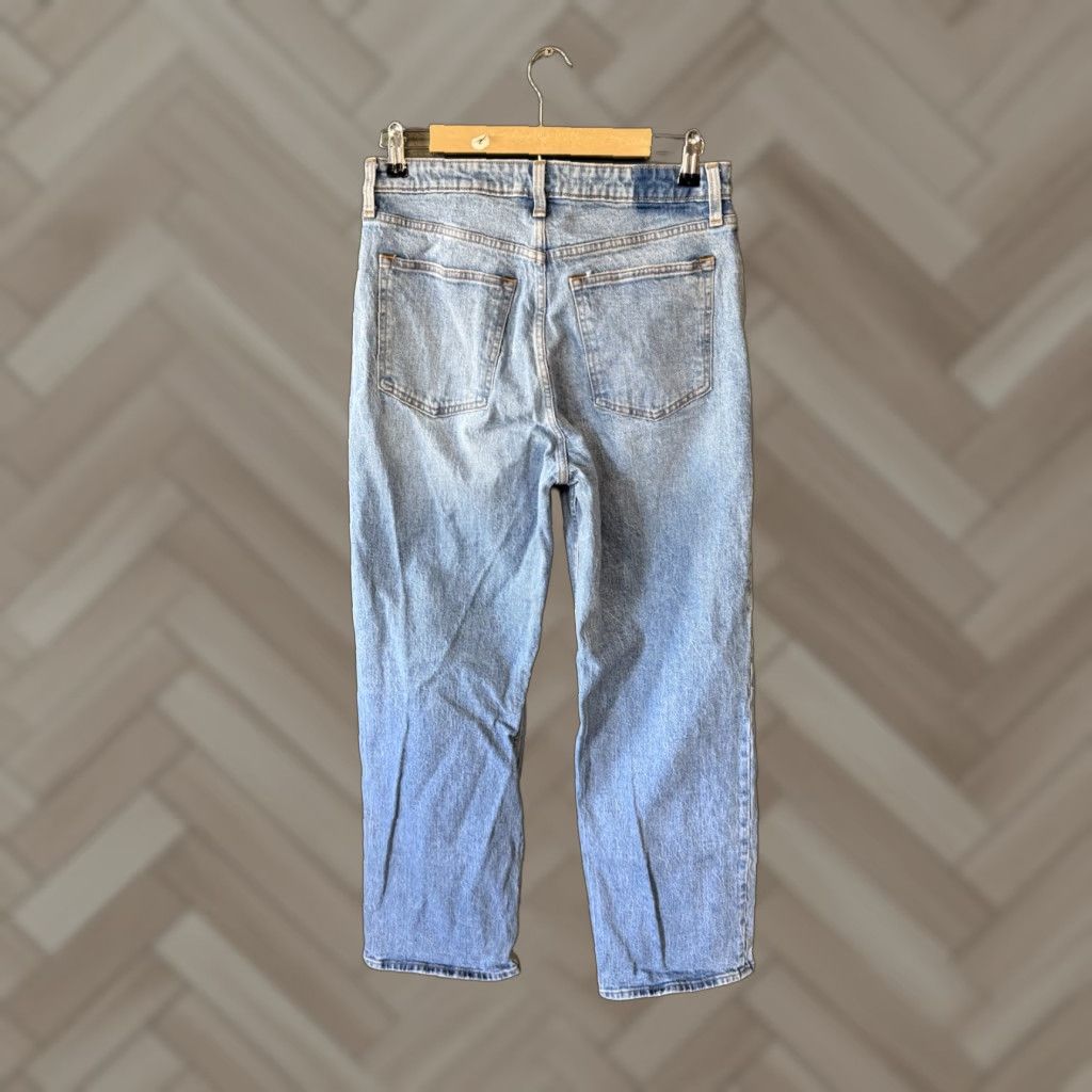 Abercrombie & Fitch Womens Jeans 90s Distressed Relaxed Straight Blue 30 Inseam 31 Denim 30 Regular 10L 90s Theme Distressed Jeans Women