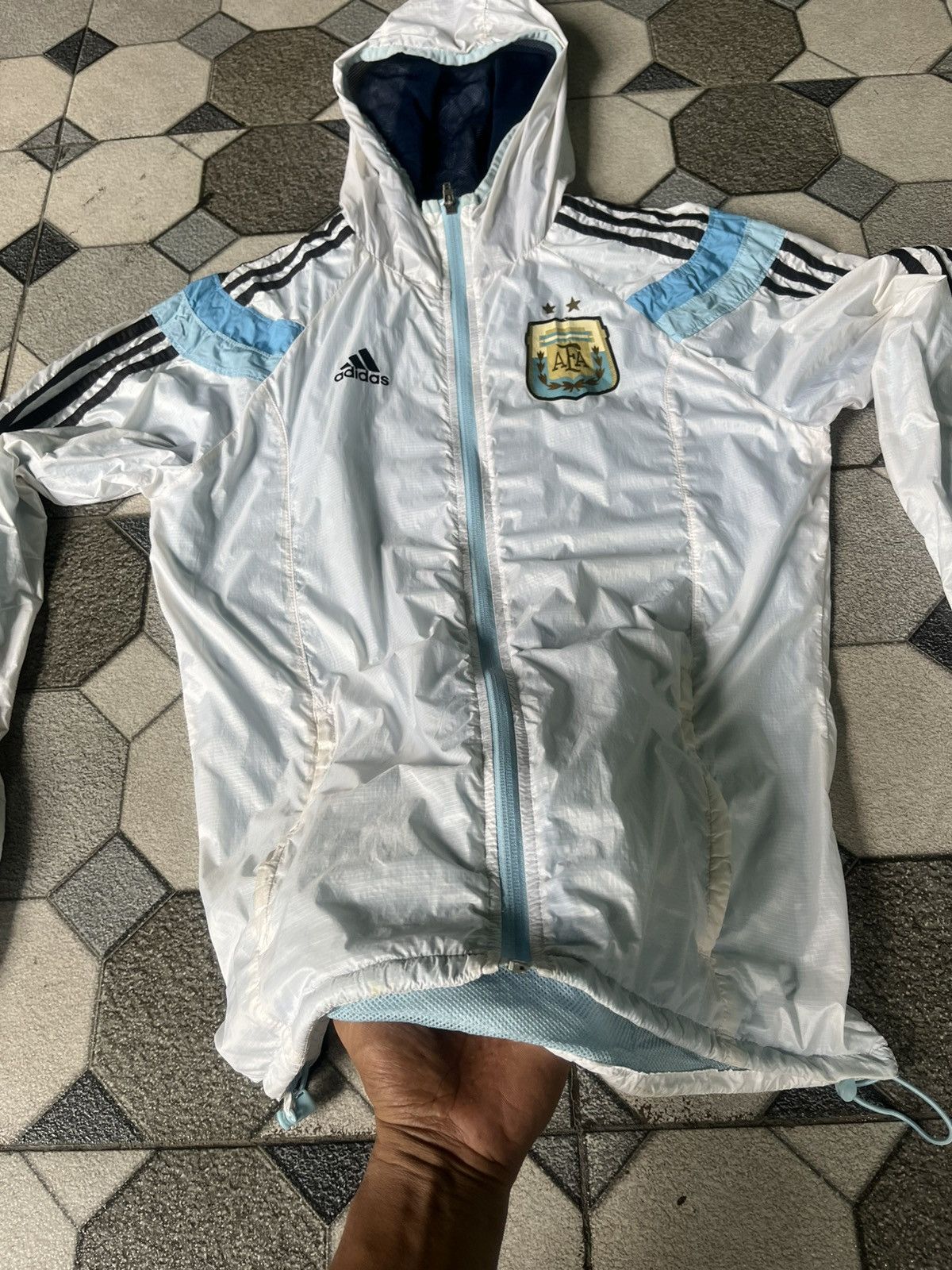 Adidas Argentina Messi 2014 Adidas Rain Jacket D83719 Size US M / EU 48-50 / 2 - 3 Thumbnail
