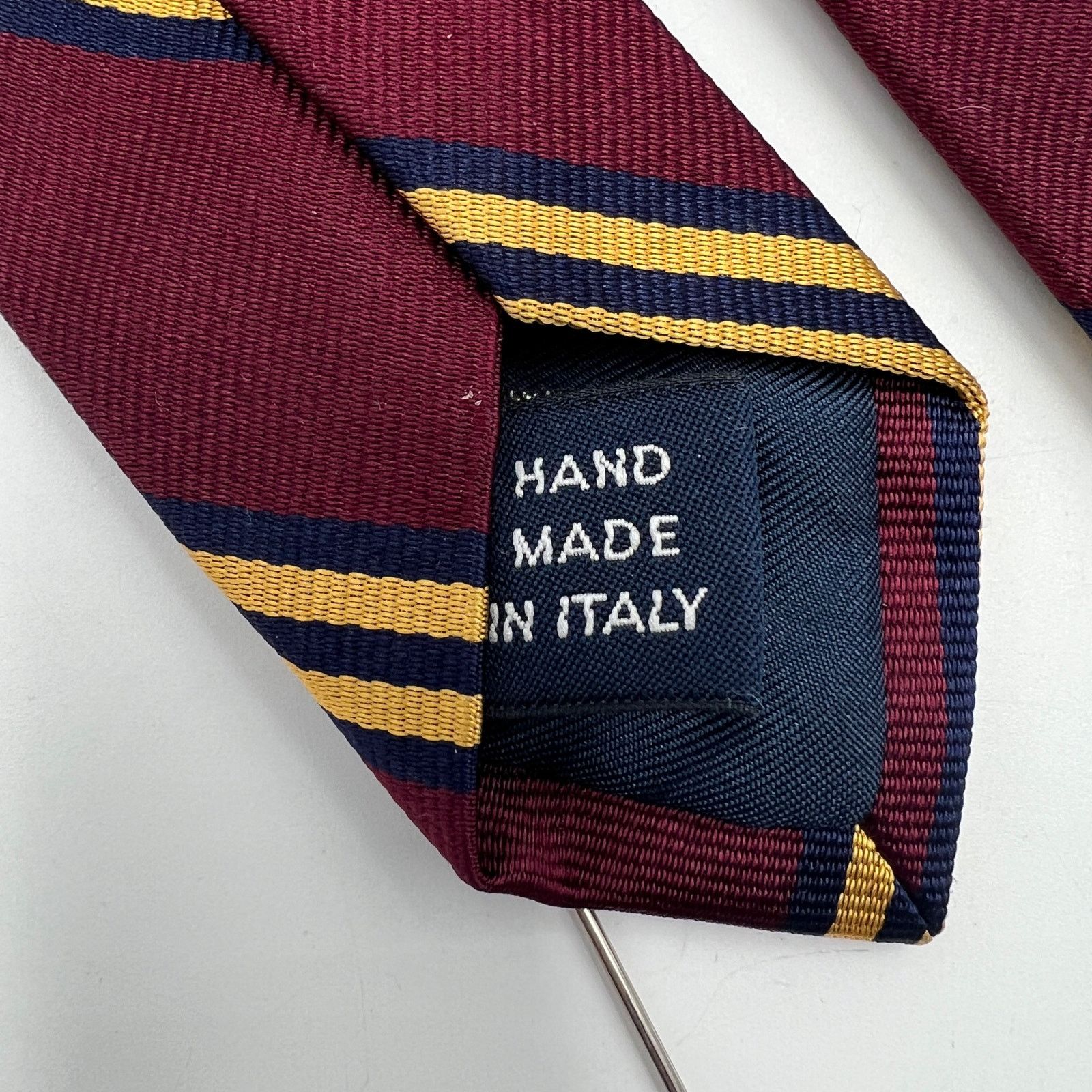 Polo Ralph Lauren Vintage Polo Ralph Lauren Silk Tie Burgundy Red Solid Stripe Size ONE SIZE - 4 Thumbnail