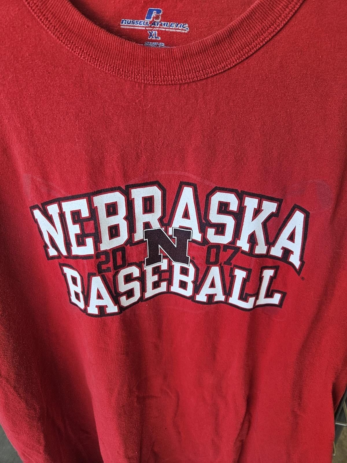 Russell Athletic Nebraska Baseball 2007 Russell Athletic Tee Size US XL / EU 56 / 4 - 2 Thumbnail