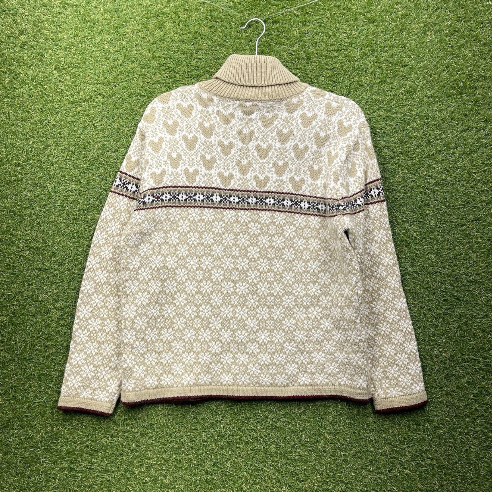 Disney VINTAGE Disney Sweater Womens Large Fair Isle Turtleneck Mickey Mouse Mock AOP Size L / US 10 / IT 46 - 2 Thumbnail