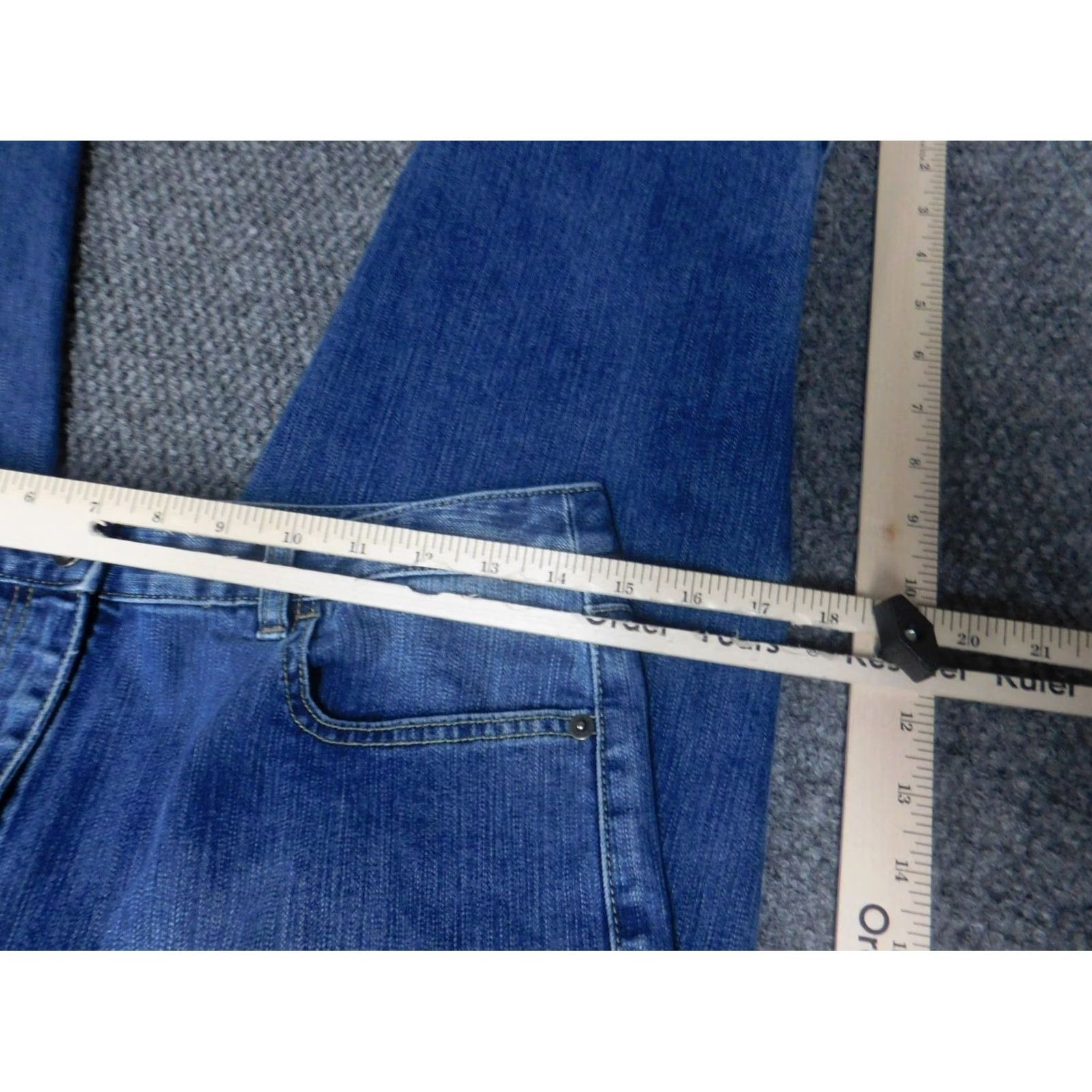 Talbots Talbots Jeans Cropped Denim Stretch 10 Blue Regular Women Inseam 22 Zip Zipper Cotton blend Polyester - Medium Wash Size 32" / US 10 / IT 46 - 4 Thumbnail