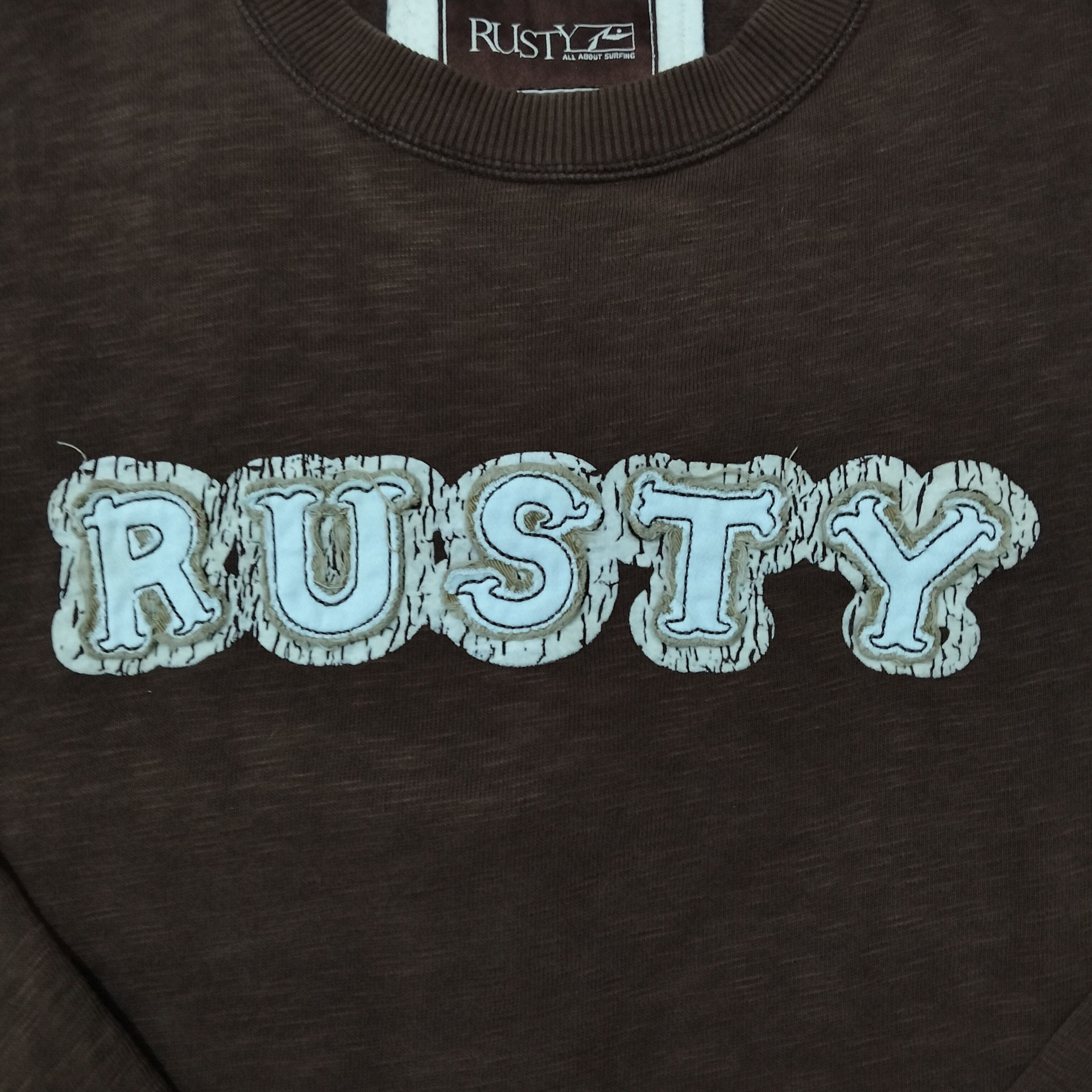 Rusty × Vintage 🔥 90s RUSTY All About Surfing Crewneck Sweatshirt 🔥 Size US L / EU 52-54 / 3 - 7 Thumbnail