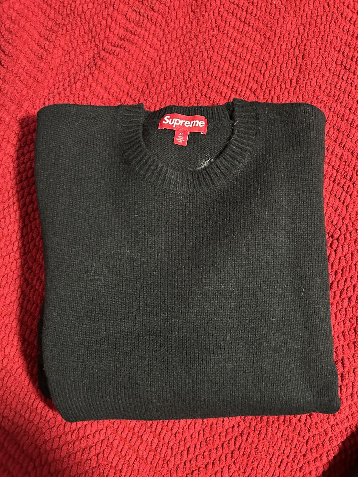 Supreme Supreme angora script sweater x large Size US XL / EU 56 / 4 - 4 Thumbnail