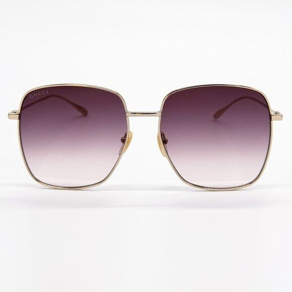 Gucci NEW GUCCI SUNGLASSES GG1031S 010 GOLD/BROWN WOMEN EYEWEAR Size ONE SIZE - 4 Thumbnail