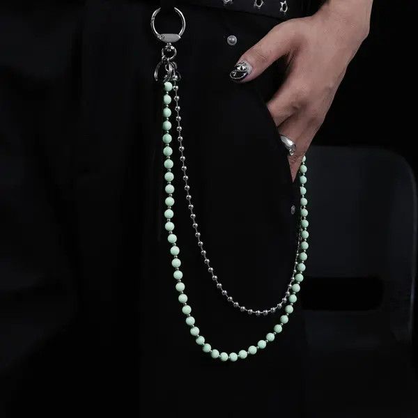 Jewelry Double Layered Beaded Wallet Chain Size ONE SIZE - 7 Thumbnail