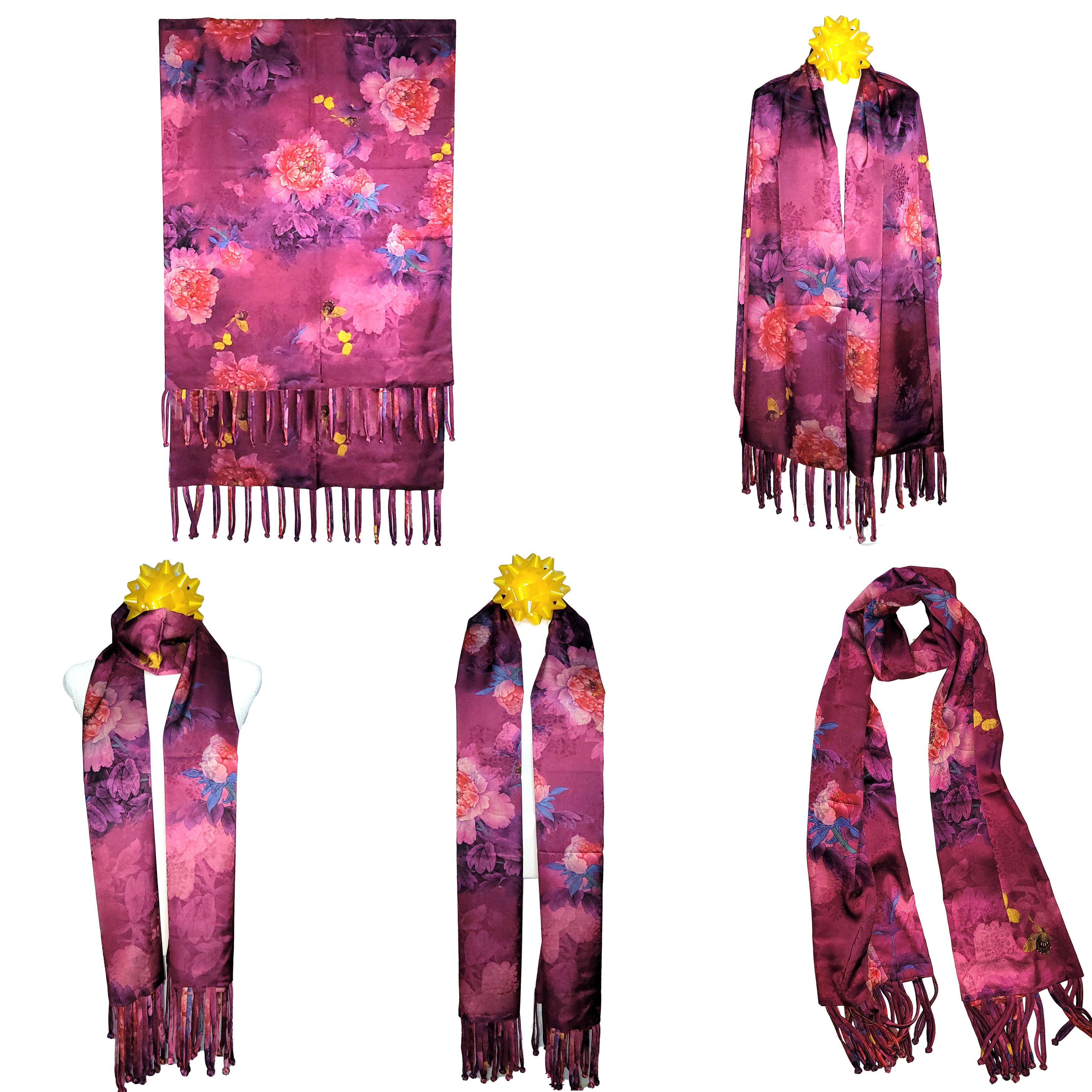 Other NWT Double-Sided Double-Layer Long Silk Scarf 27"x70" LS5950 Size ONE SIZE - 1 Thumbnail