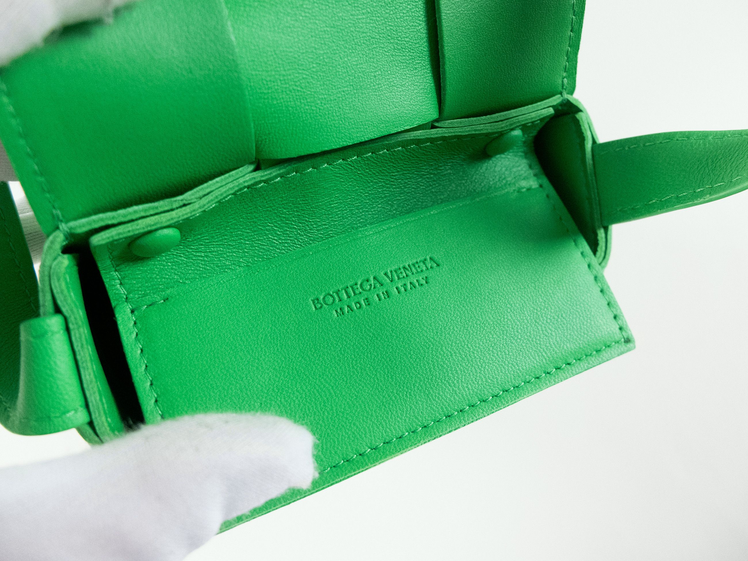 Bottega Veneta BOTTEGA VENETA Candy Cassette green intrecciato leather bag Size ONE SIZE - 9 Thumbnail