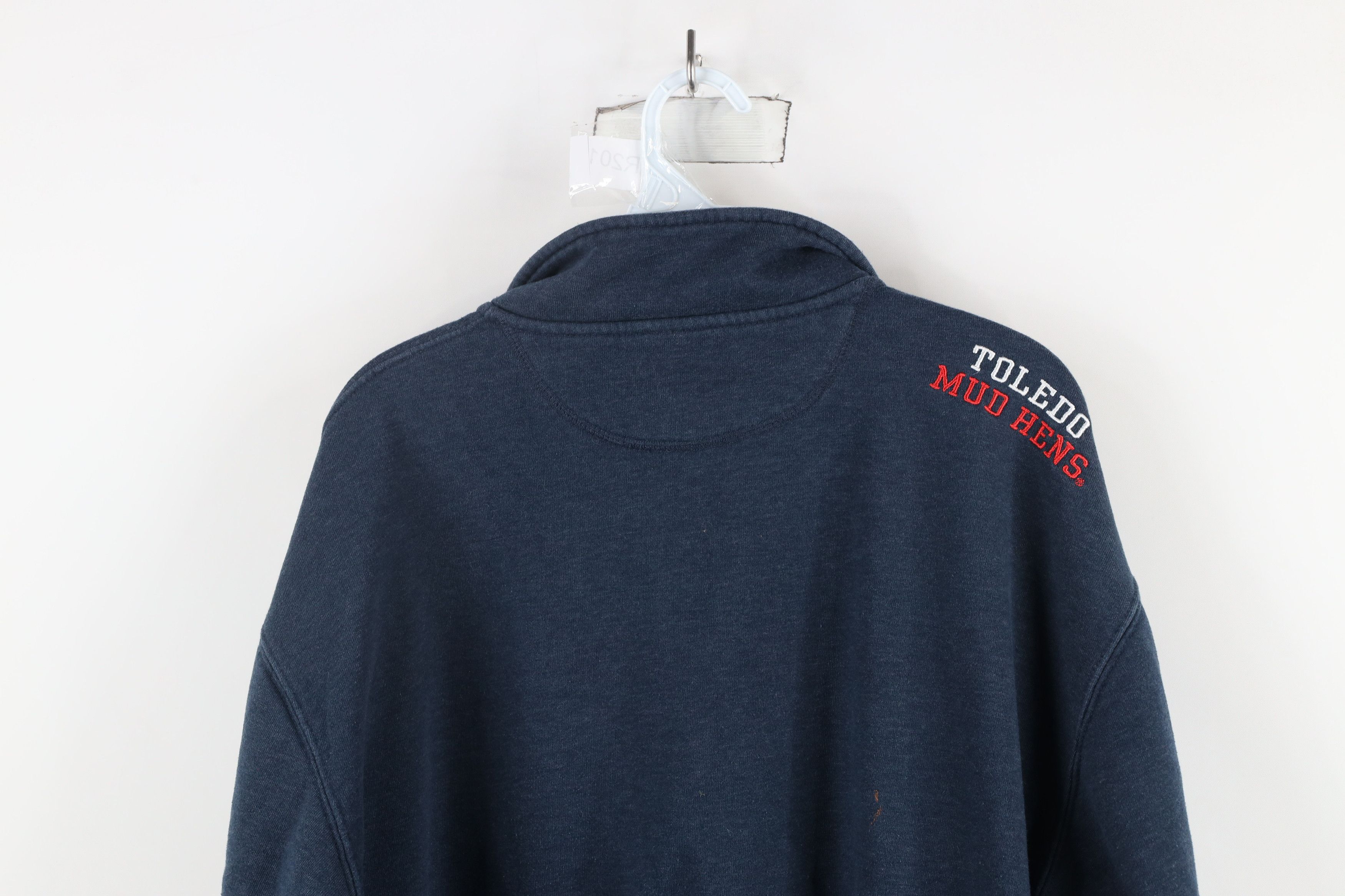 Vintage Vintage Baseball Toledo Mud Hens Half Zip Sweatshirt Blue Size US XXL / EU 58 / 5 - 12 Thumbnail