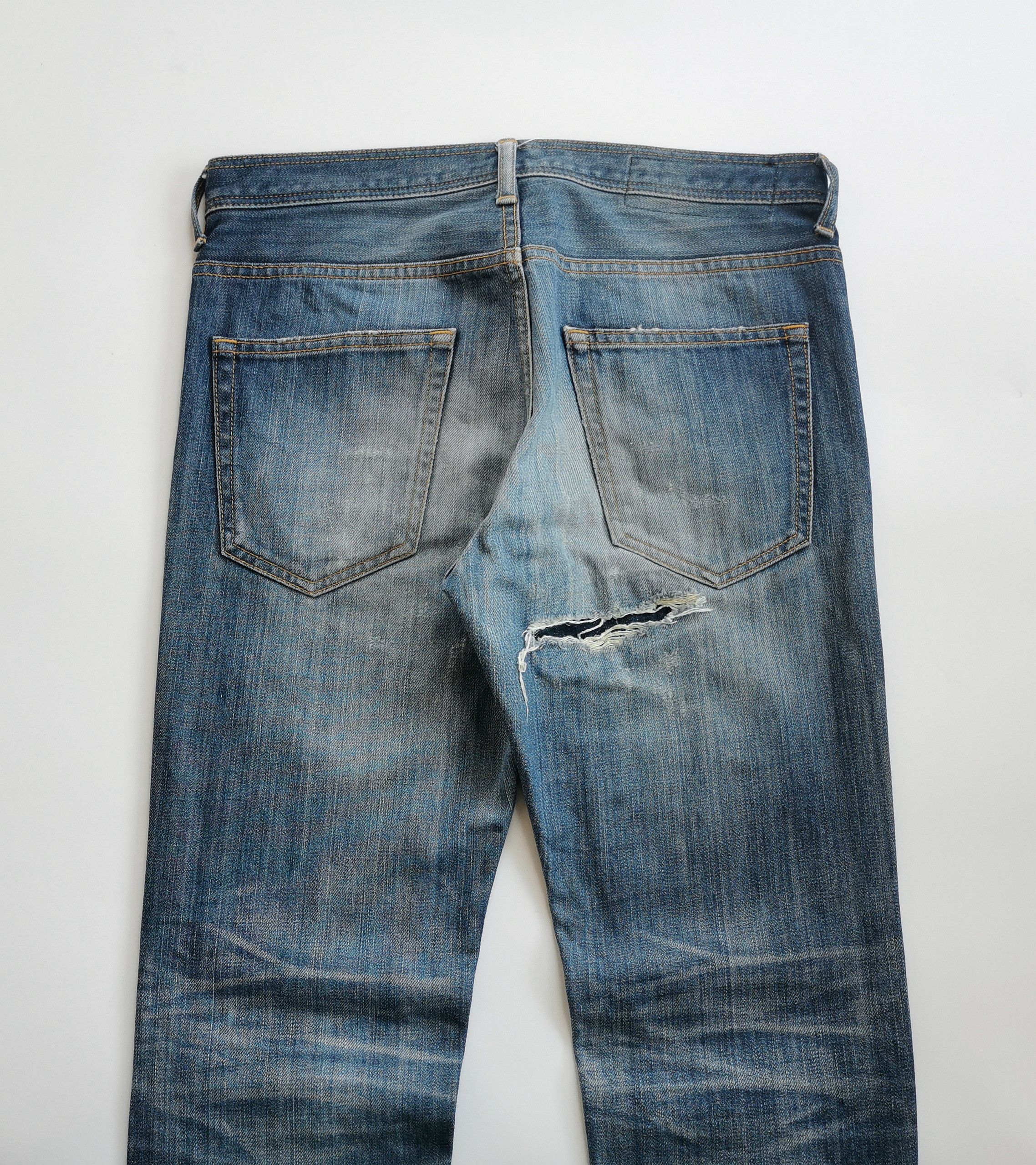 Number (N)ine Nano Universe Distressed Patchwork Boromono Denim Jeans Size US 29 - 9 Thumbnail
