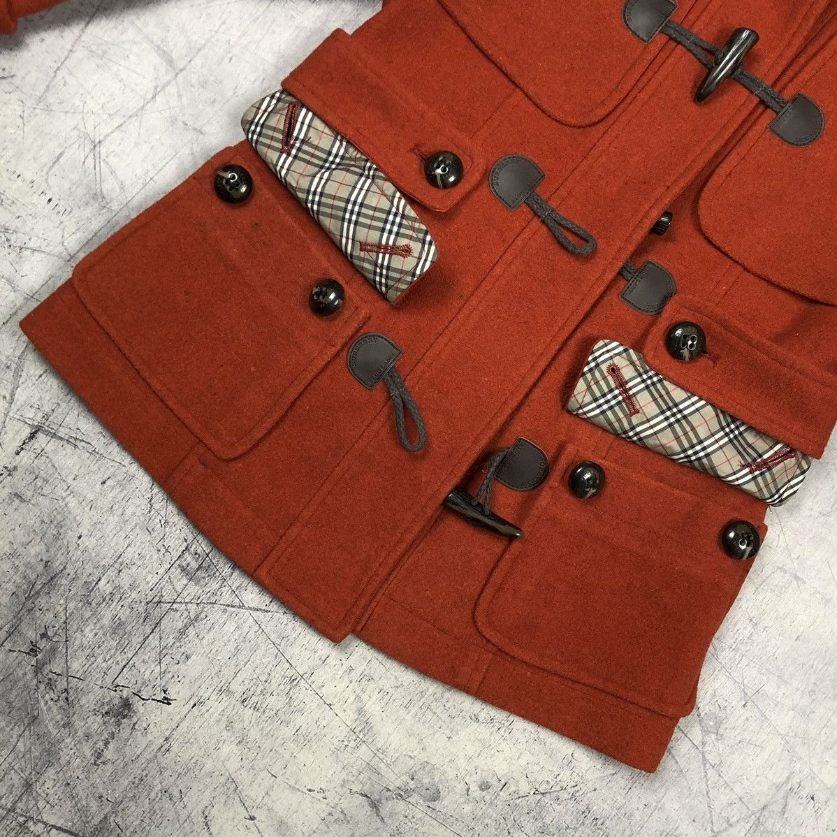 Burberry Vintage 90s Burberry Blue Label Japan Duffle Coat Nova Check Size S / US 4 / IT 40 - 8 Thumbnail