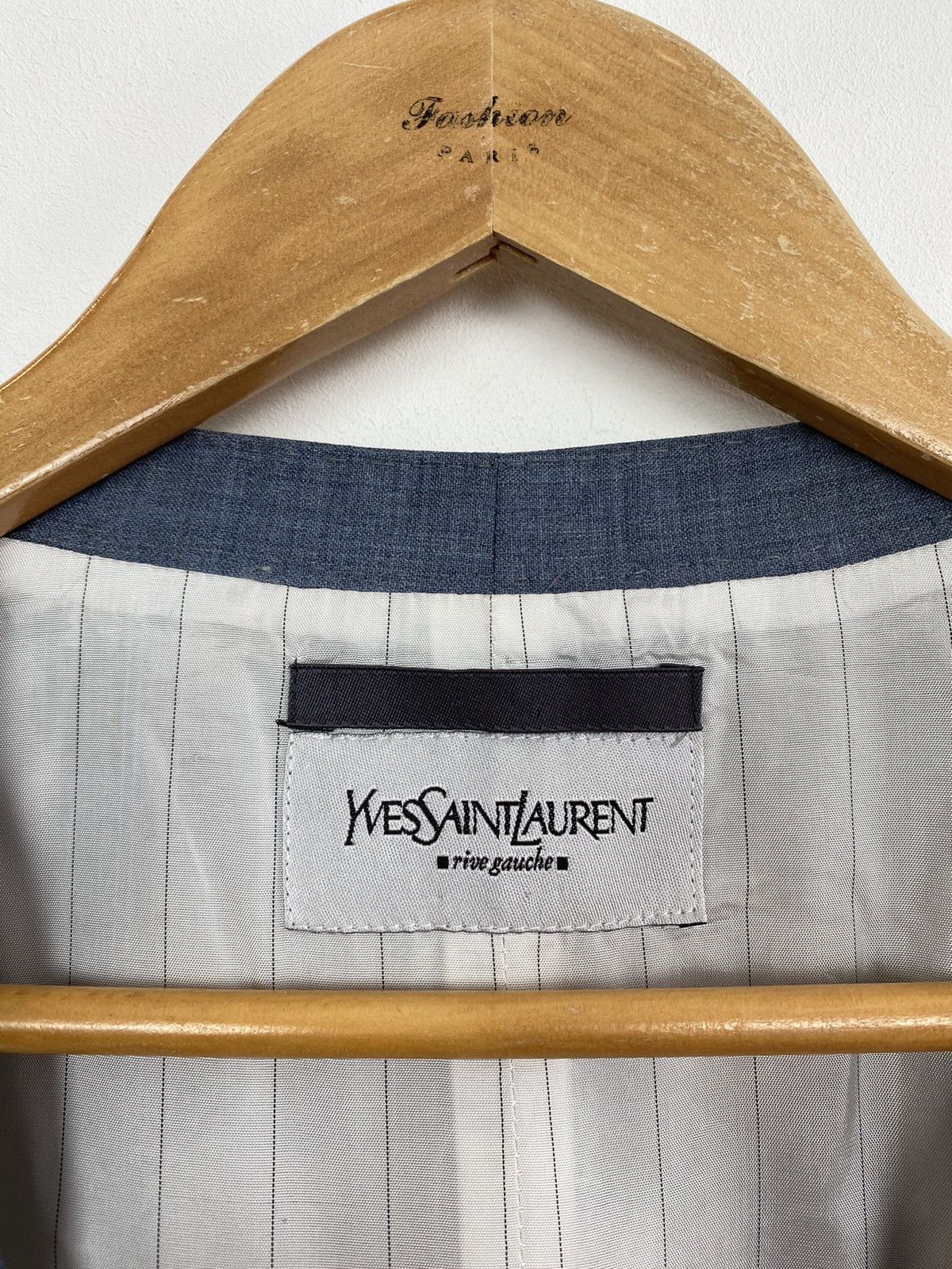 Yves Saint Laurent Yves Saint Laurent Suit Set Pants + Vest + Jacket Blue dress Size 50R - 13 Thumbnail