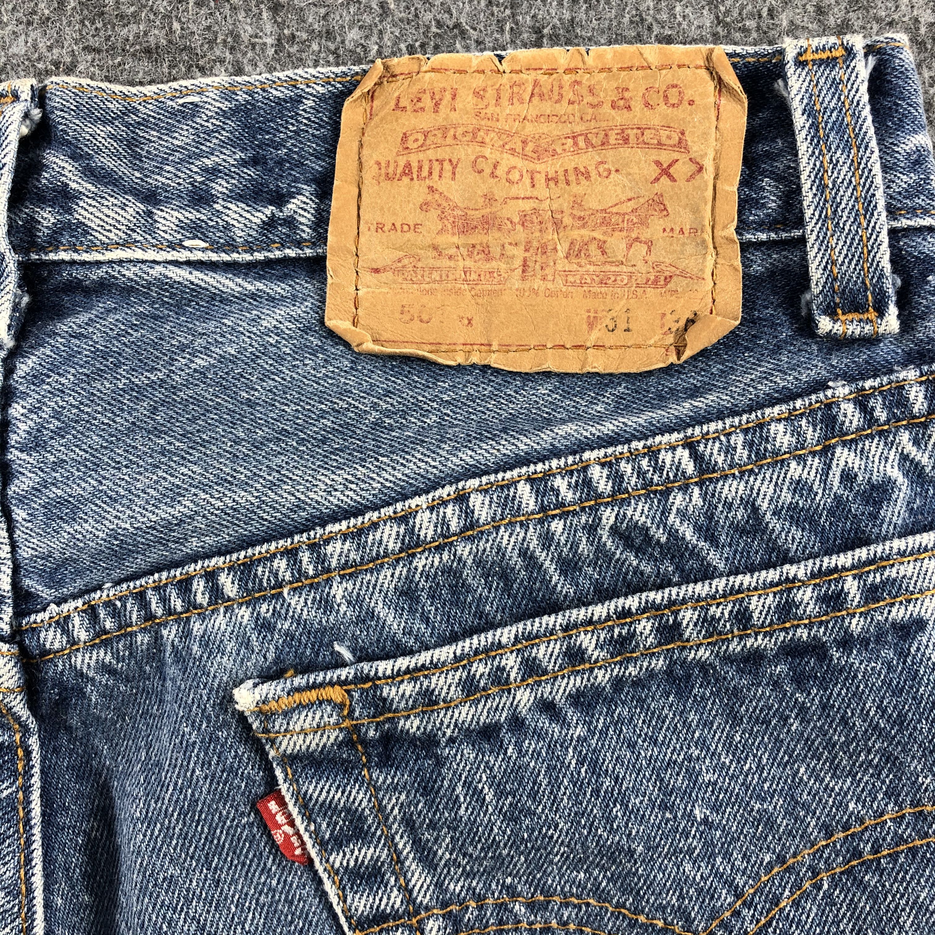 Levi's Vintage 90s Blue Wash Levis 501 Jeans-J1410 Size US 30 / EU 46 - 5 Thumbnail
