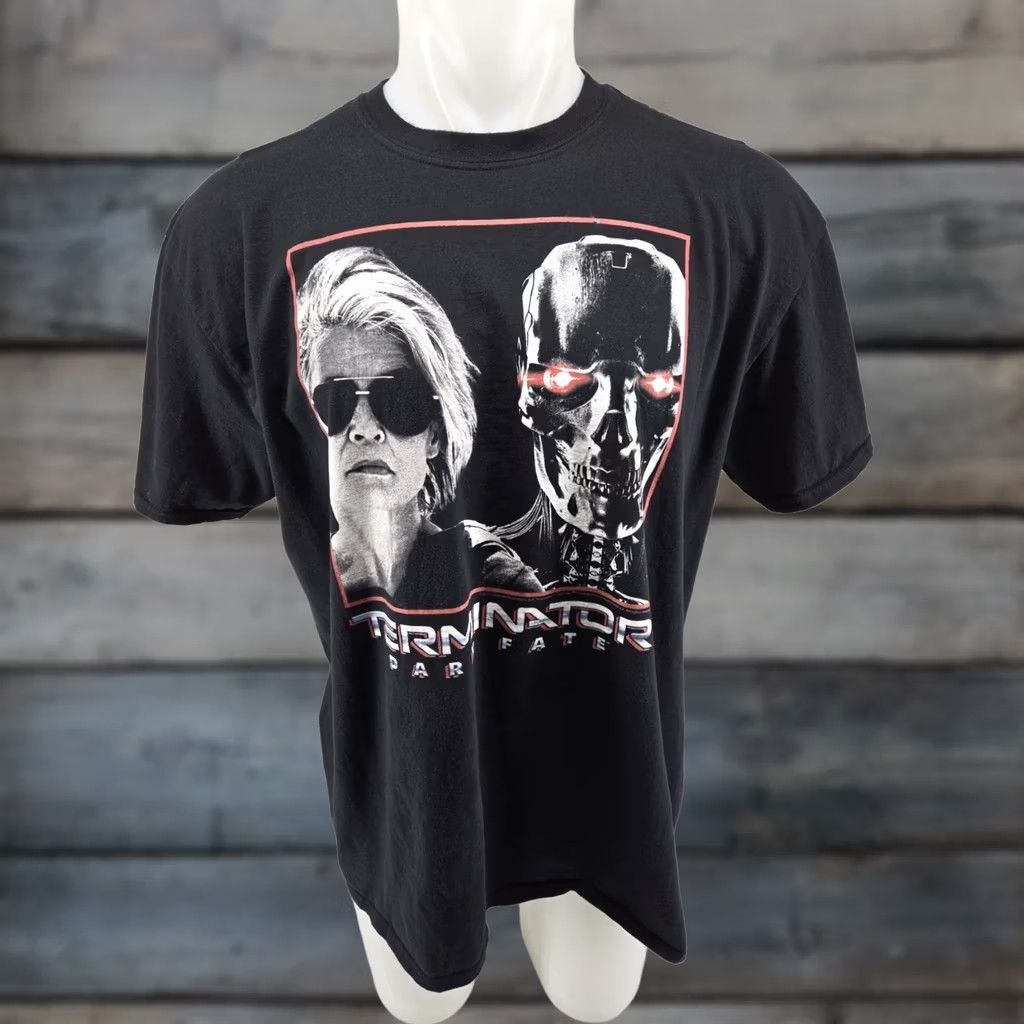 Gildan Terminator Dark Fate Sarah And Rev9 T-Shirt 2XL Men Multicolor Graphic Tee Short Sleeve Crew Neck Cotton Gildan Modern Era 2019s Size US XXL / EU 58 / 5 - 1 Thumbnail