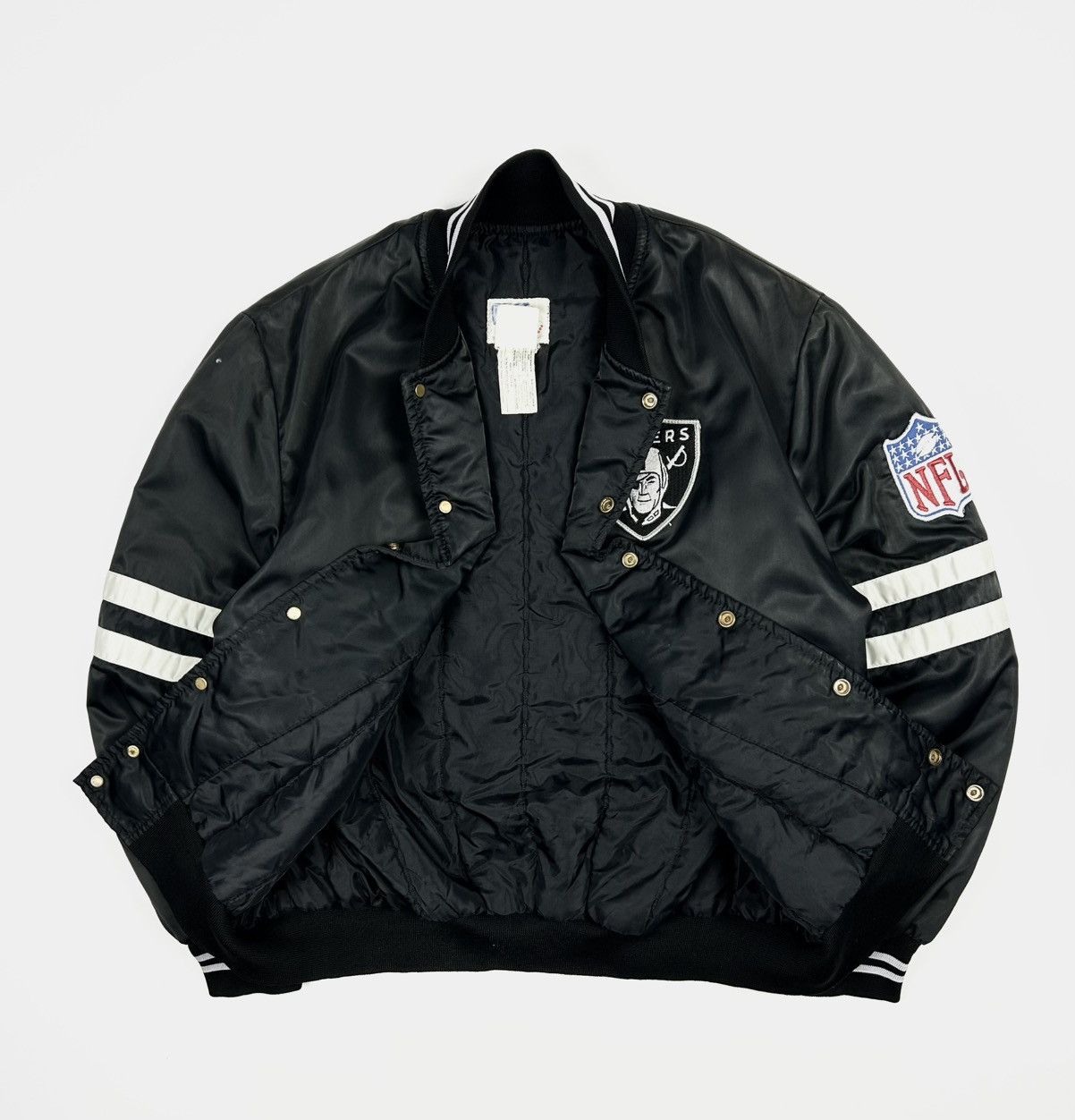 NFL Vintage Raiders Varsity NFL 90s Bomber Jacket Size US XL / EU 56 / 4 - 5 Thumbnail