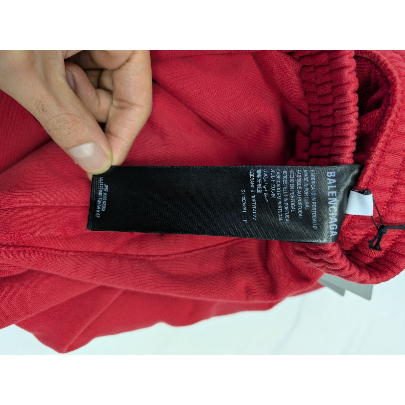 Balenciaga o1rshd1 Baggy Sweatpants Trousers in Red/black Size US 30 / EU 46 - 16 Thumbnail