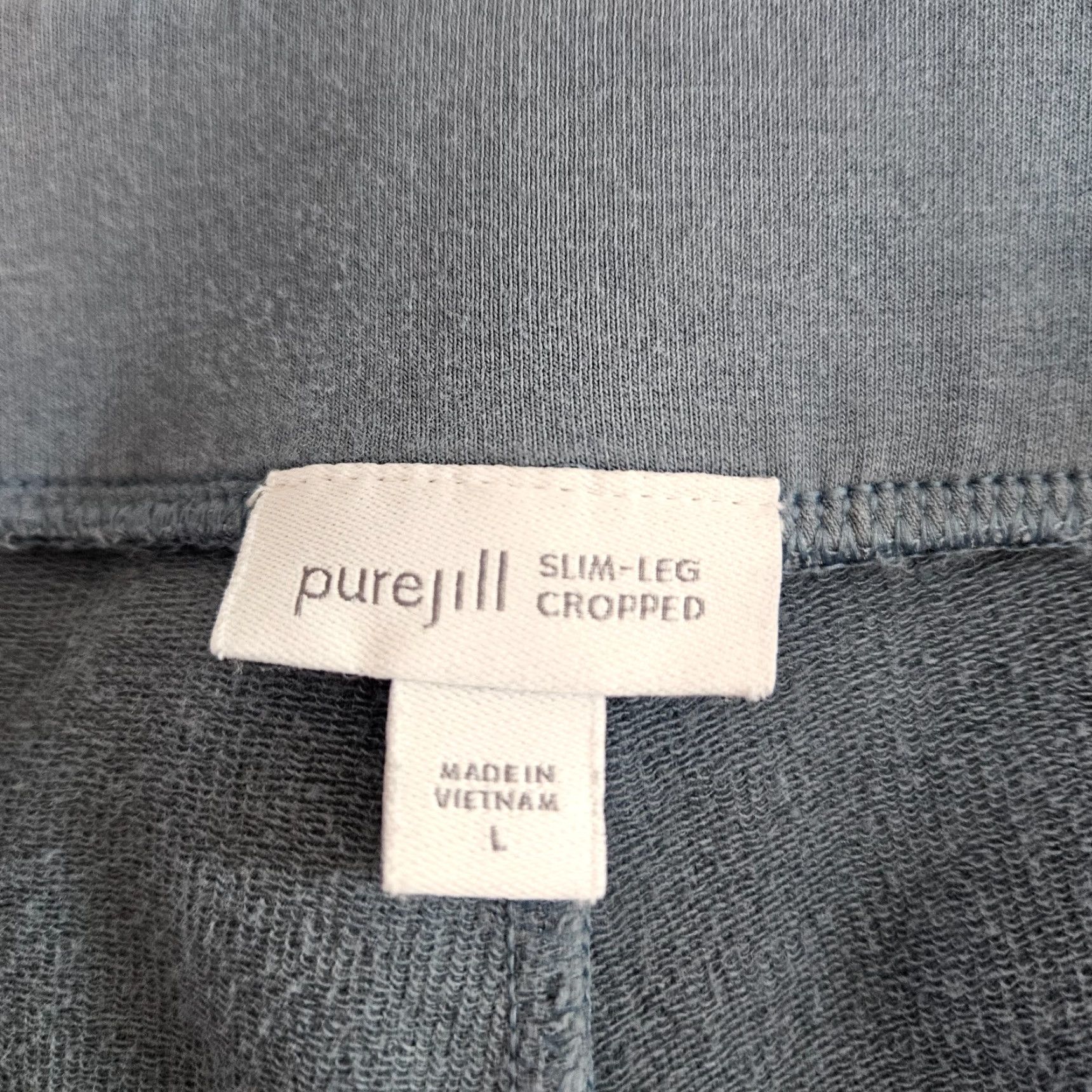 J. Jill Pure Jill Womens Slim Leg Cropped Pants Sz Large Blue Pull On High Rise Size 36" / US 14 / IT 50 - 7 Thumbnail