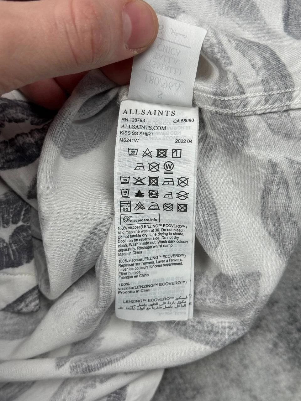 Allsaints Allsaints Kiss Shirt Buttons Short Sleeve Viscose Size US S / EU 44-46 / 1 - 7 Thumbnail