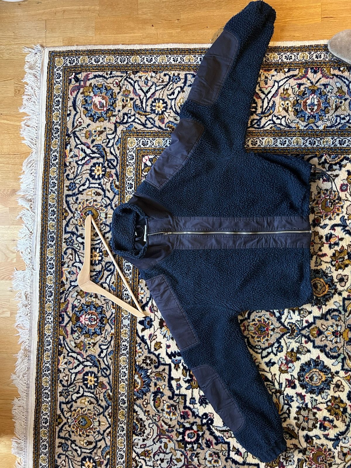 image of Gmbh Mathis Fleece Sweater in Navy, Men's (Size Medium)