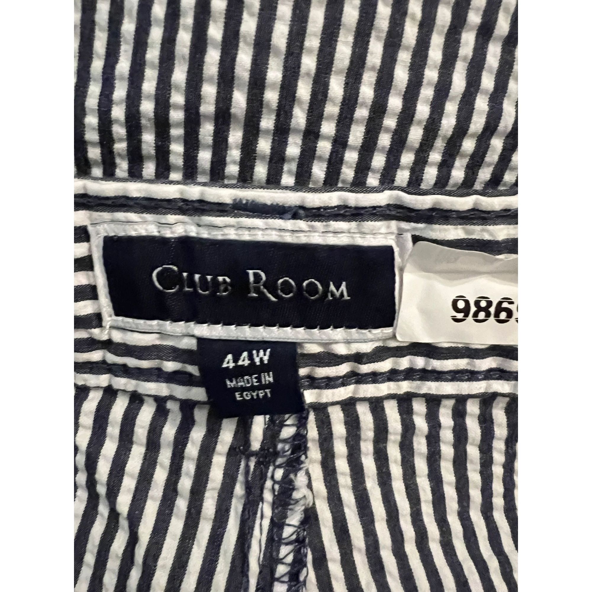 Club Room Club Room Blue White Seersucker Shorts Flat Front Size 44W N Size US 44 / EU 60 - 4 Thumbnail