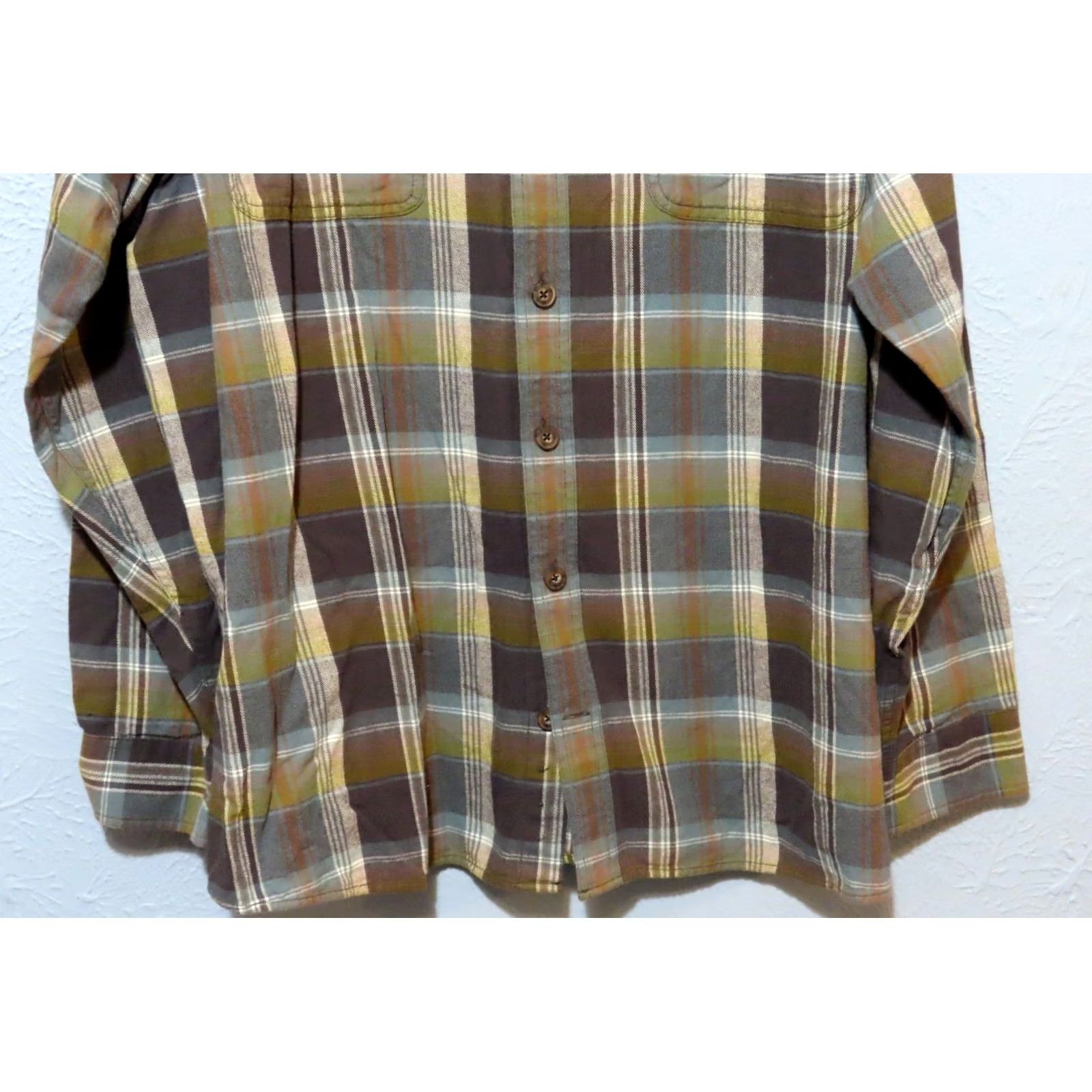 Vintage Duluth Trading Untucked Relaxed Fit Men's 2XLT Button Down Green Flannel Shirt Size US XXL / EU 58 / 5 - 2 Thumbnail