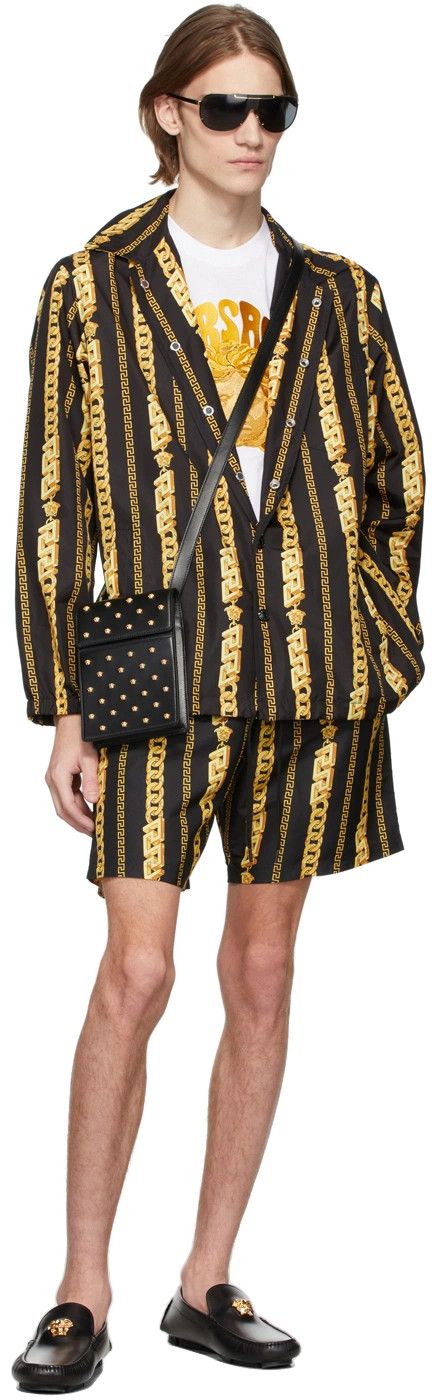 Versace o1y0525 Patterned Shirt in Black/Gold Size US L / EU 52-54 / 3 - 4 Thumbnail