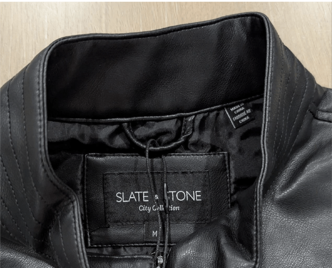 Slate & Stone Slate & Stone Faux Leather Racer Jacket Black Medium Size US M / EU 48-50 / 2 - 5 Thumbnail