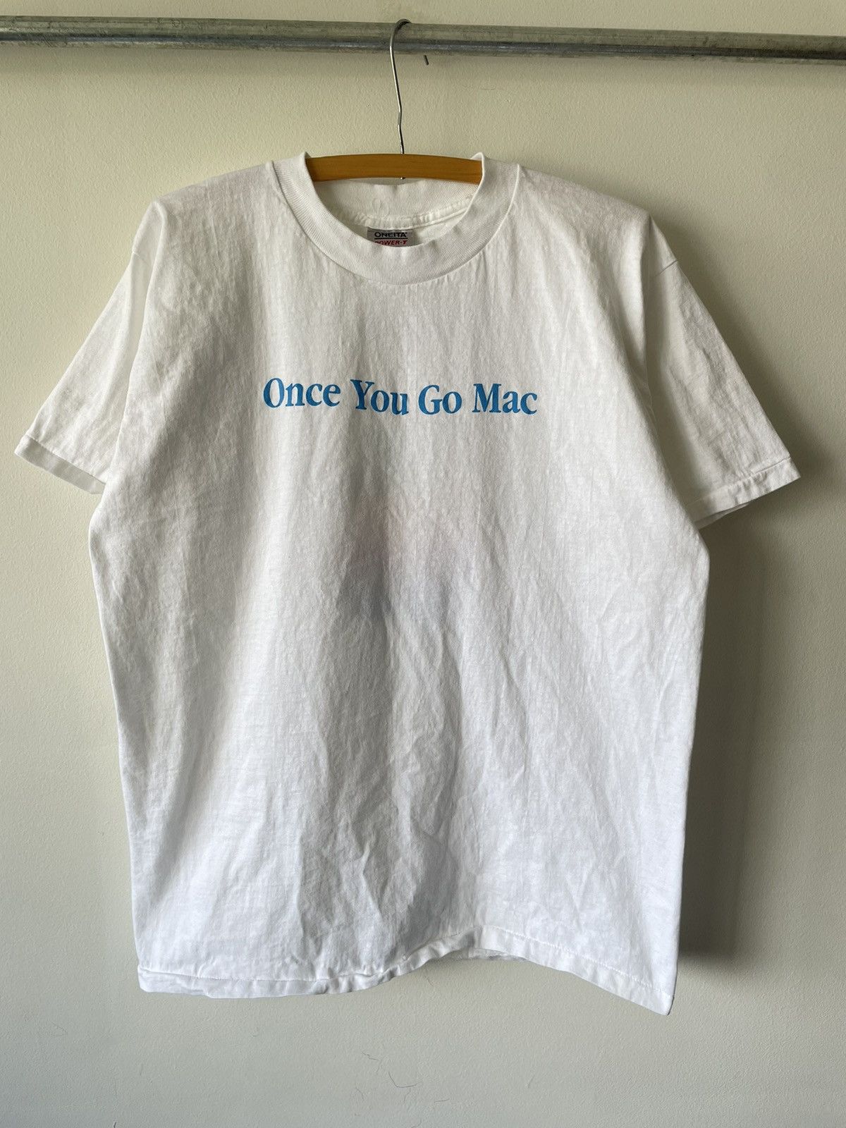 Apple Vintage 90s Apple Once You Go Mac tee Size US XL / EU 56 / 4 - 6 Thumbnail