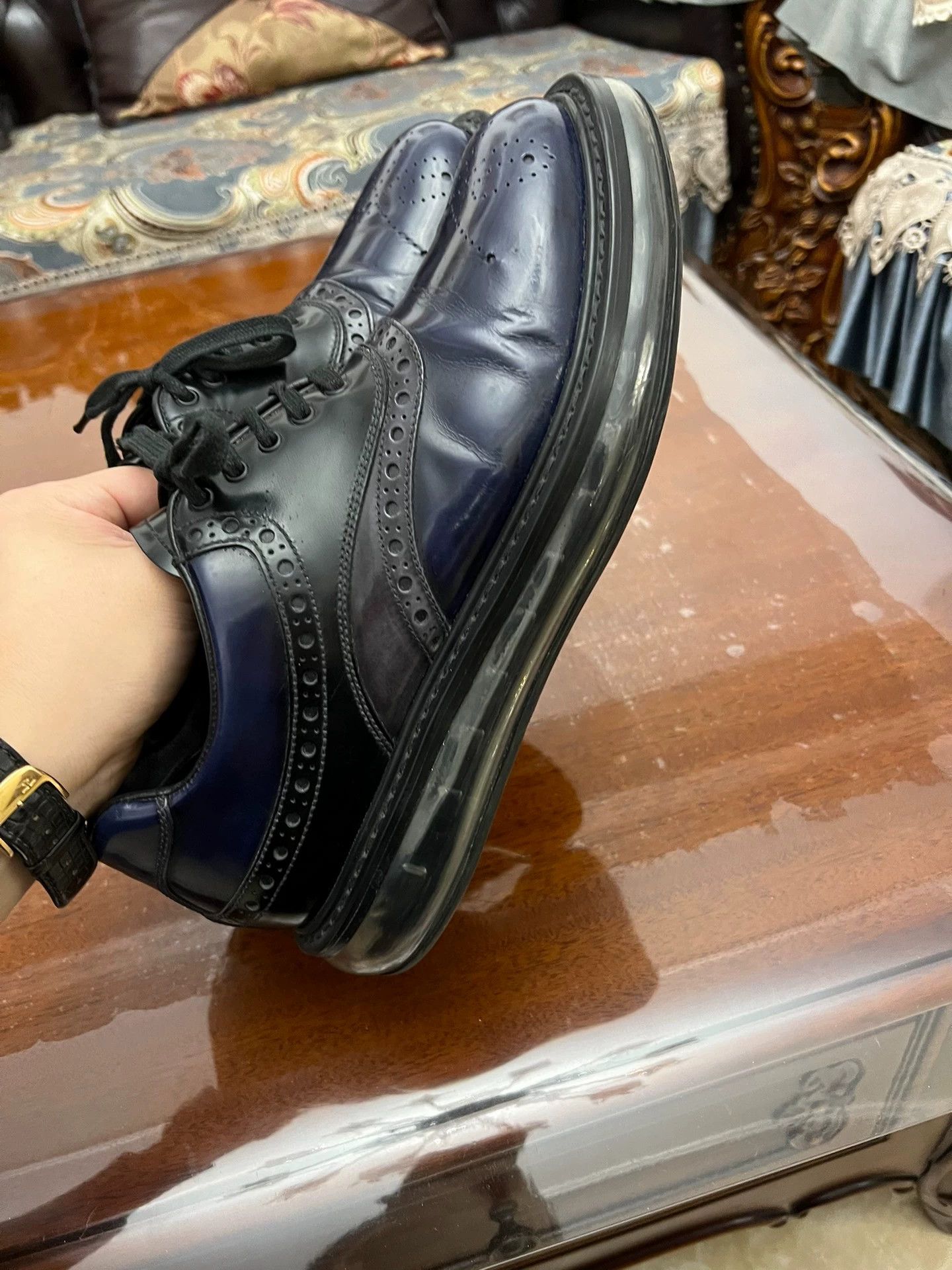 Prada Prada Air-Cushioned Leather Dress Sneaker 6.5 LN Authentic Size US 6.5 / EU 39-40 - 2 Thumbnail