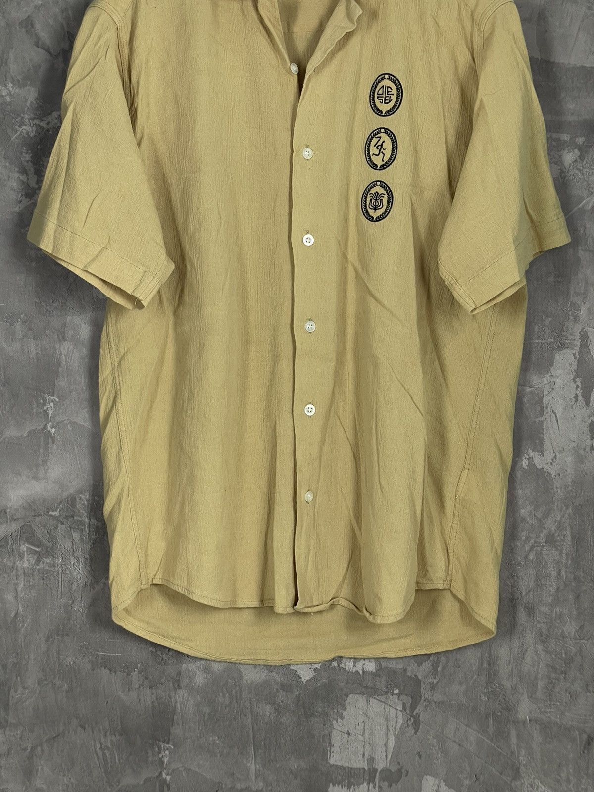 Diesel Diesel Embroidered Logo Short Sleeve Button Up Shirt Y2K Size US M / EU 48-50 / 2 - 5 Thumbnail