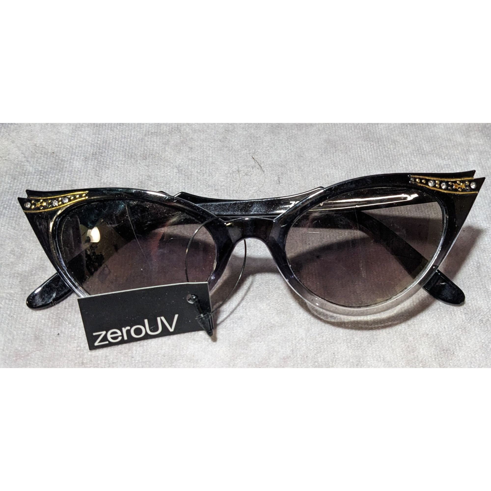 Other ZeroUV Retro Glam Goth Cateye Sunglasses Size ONE SIZE - 5 Thumbnail