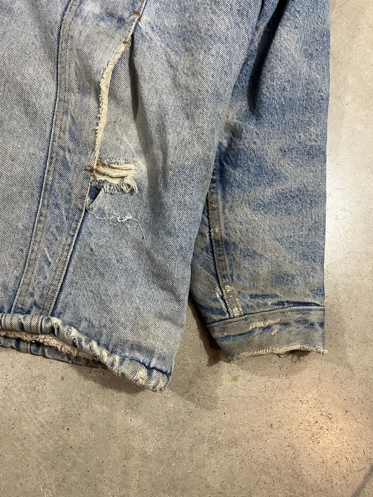 Levi's Vintage 70s Levis Orange Tab Shearling Denim Jacket Size US M / EU 48-50 / 2 - 5 Thumbnail
