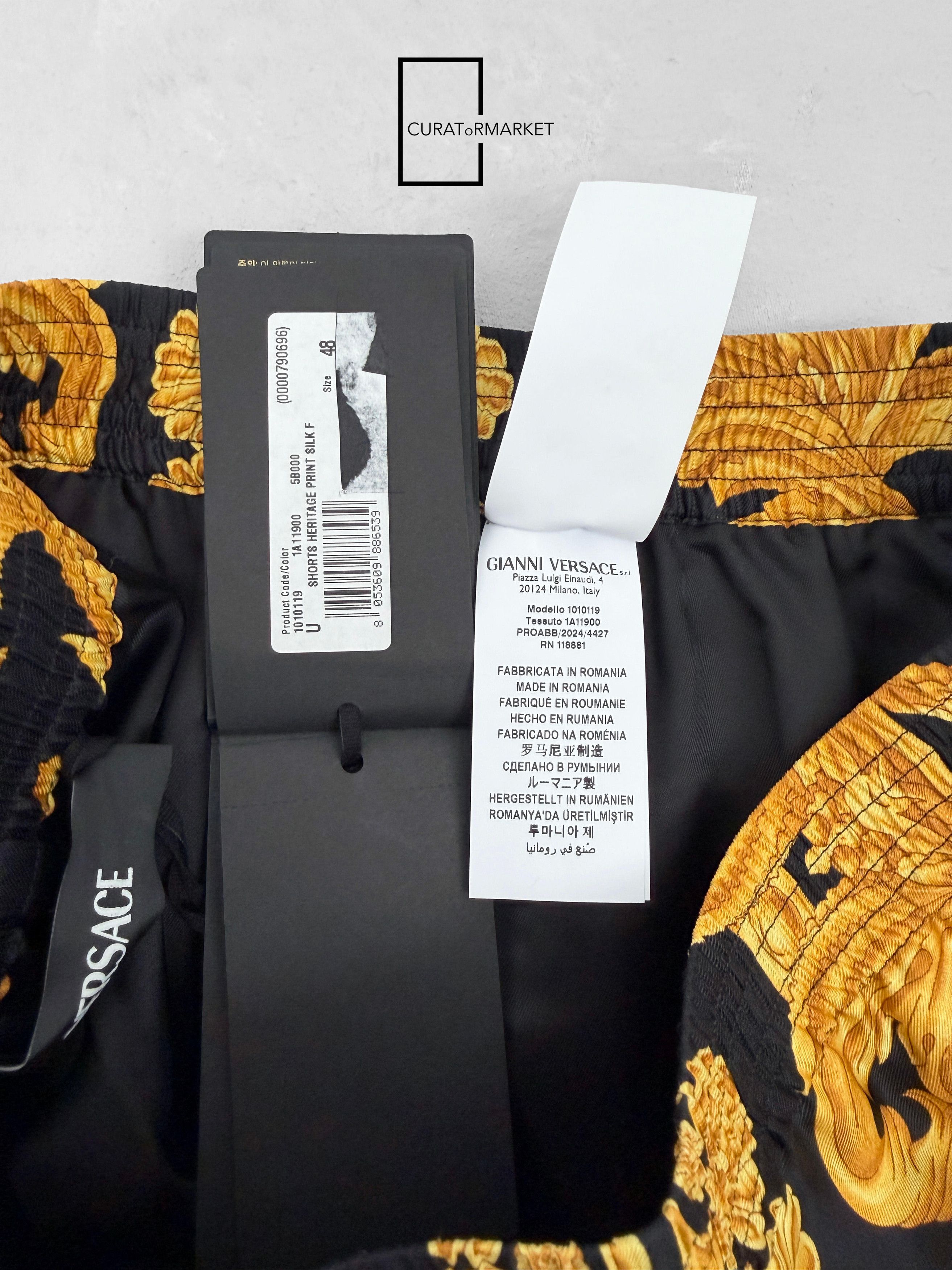Versace EU48 Silk Gold Medusa Heritage Barocco Baroque Print SS24 Size US 32 / EU 48 - 9 Thumbnail