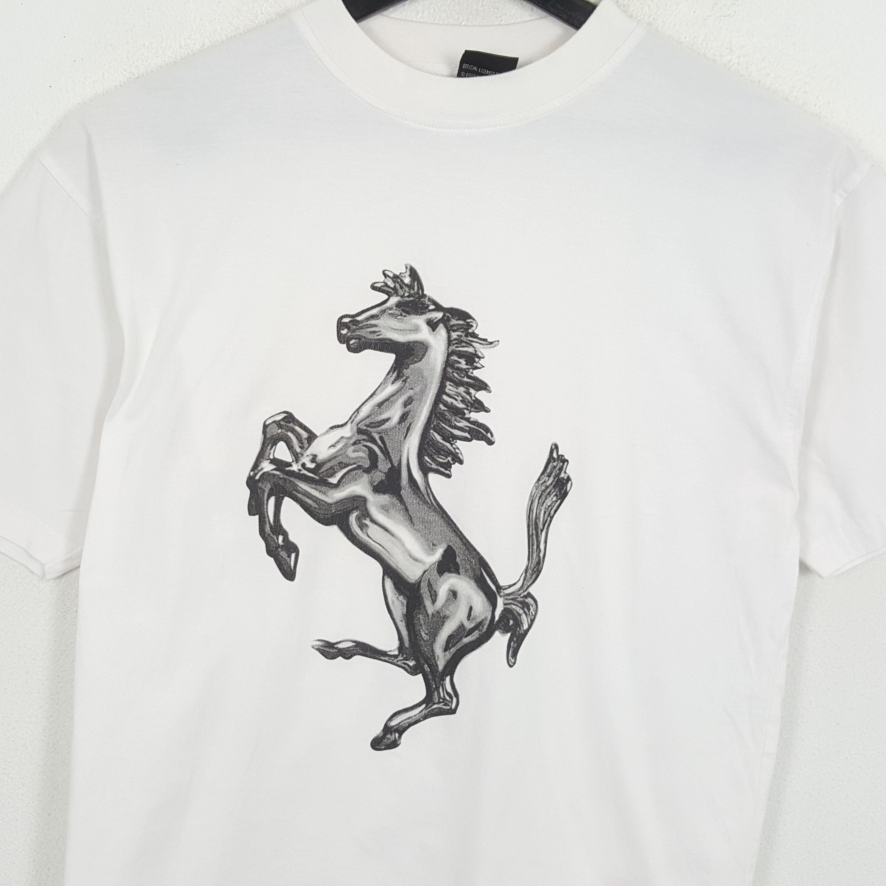 Ferrari × Vintage FERRARI Luxury Cars Brand Big Logo Design Tshirt Size US L / EU 52-54 / 3 - 2 Thumbnail