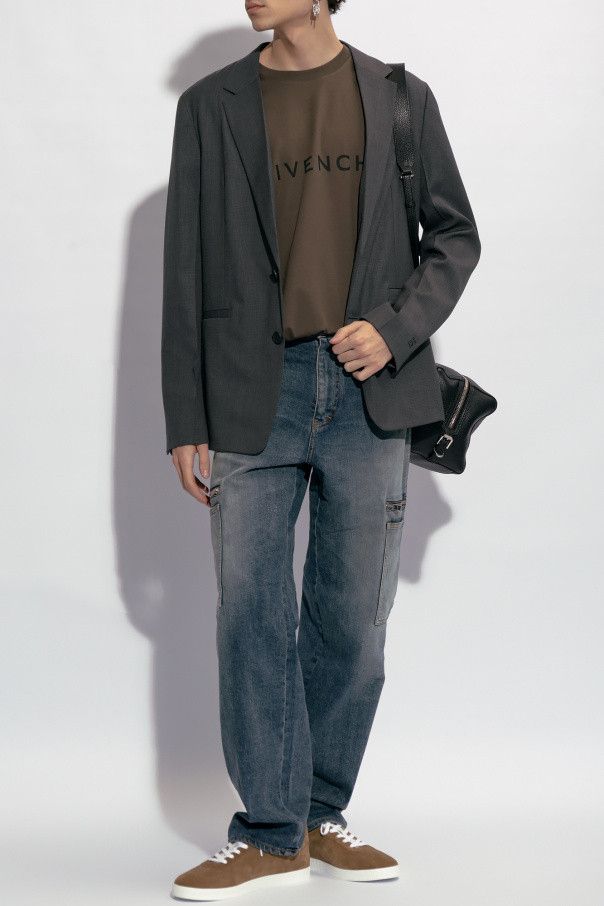 Givenchy Khaki Archetype Logo Oversized T-Shirt Size US M / EU 48-50 / 2 - 3 Thumbnail