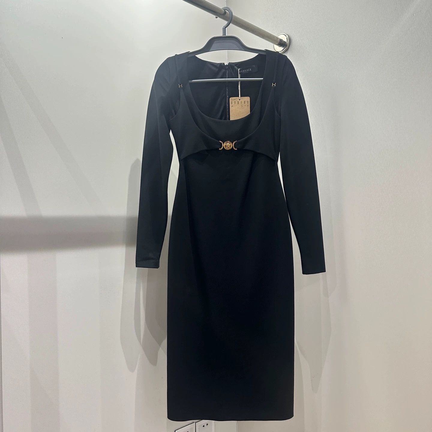 Versace Versace feb459 Medusa Gold Women's Long-Sleeve Dress 38 Size XS / US 0-2 / IT 36-38 - 1 Thumbnail