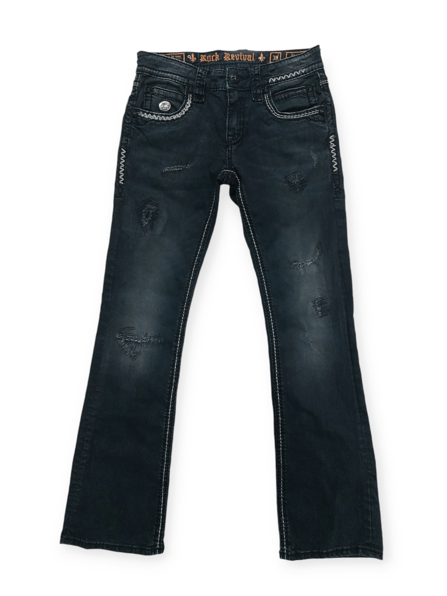 Rock Revival Flare💥 Vintage Punk Rock Revival Jeans Size US 30 / EU 46 - 2 Thumbnail