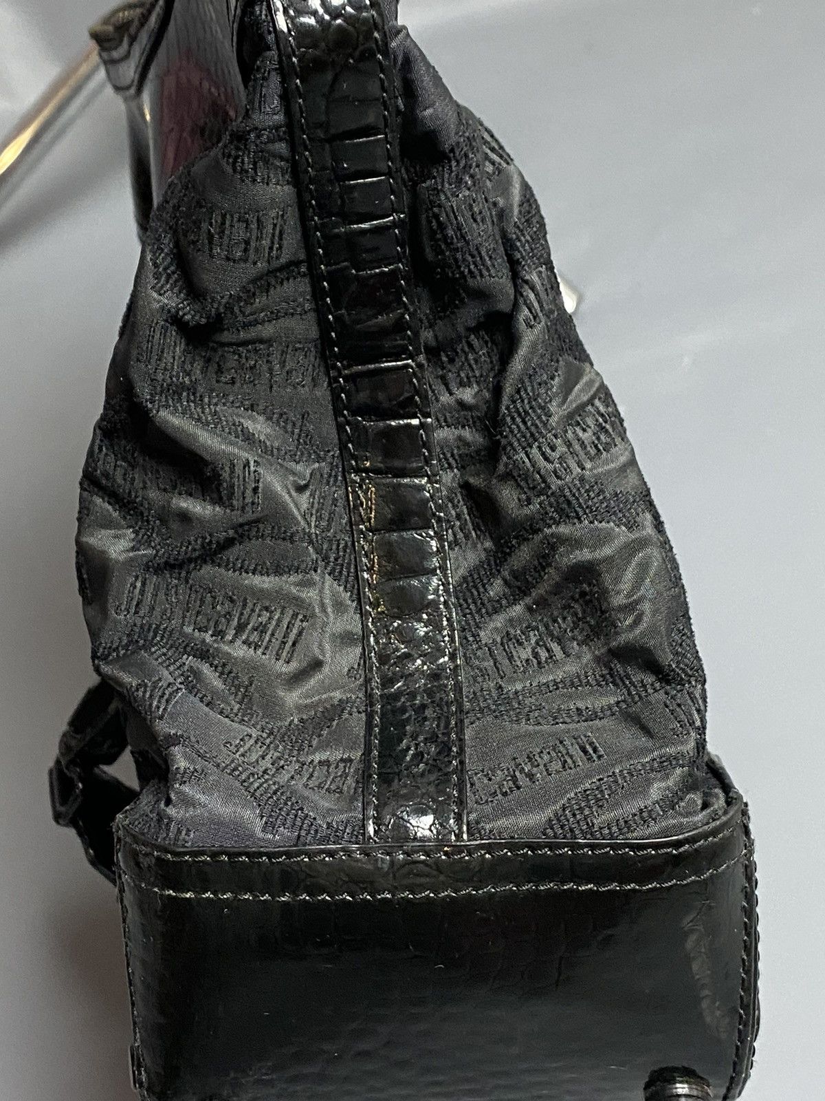 Just Cavalli Just Cavalli Shoulder Bag Black Monogram Leather trim Detail Size ONE SIZE - 12 Thumbnail